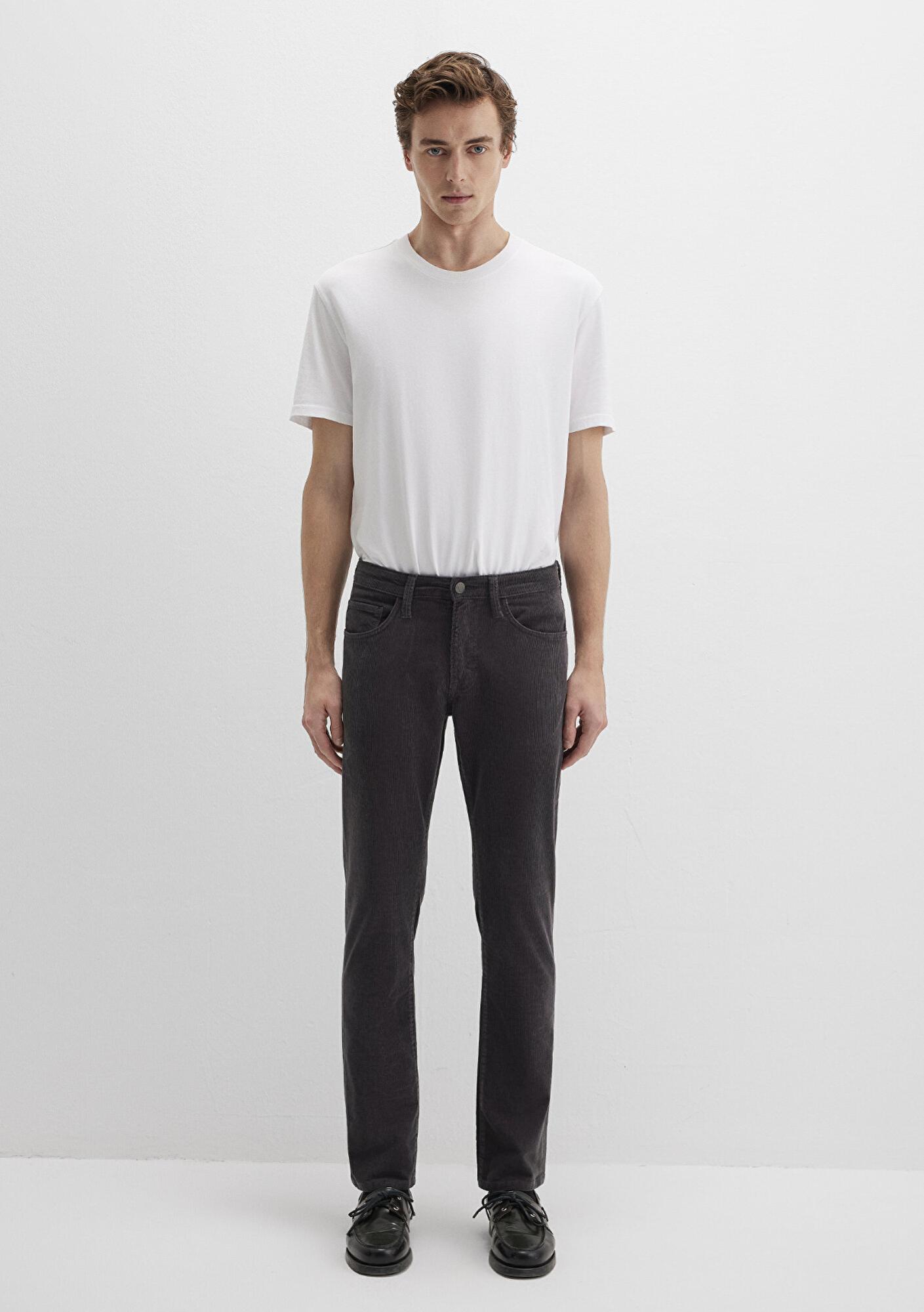 Mavi Marcus Koyu Gri Kadife Pantolon 0035182643