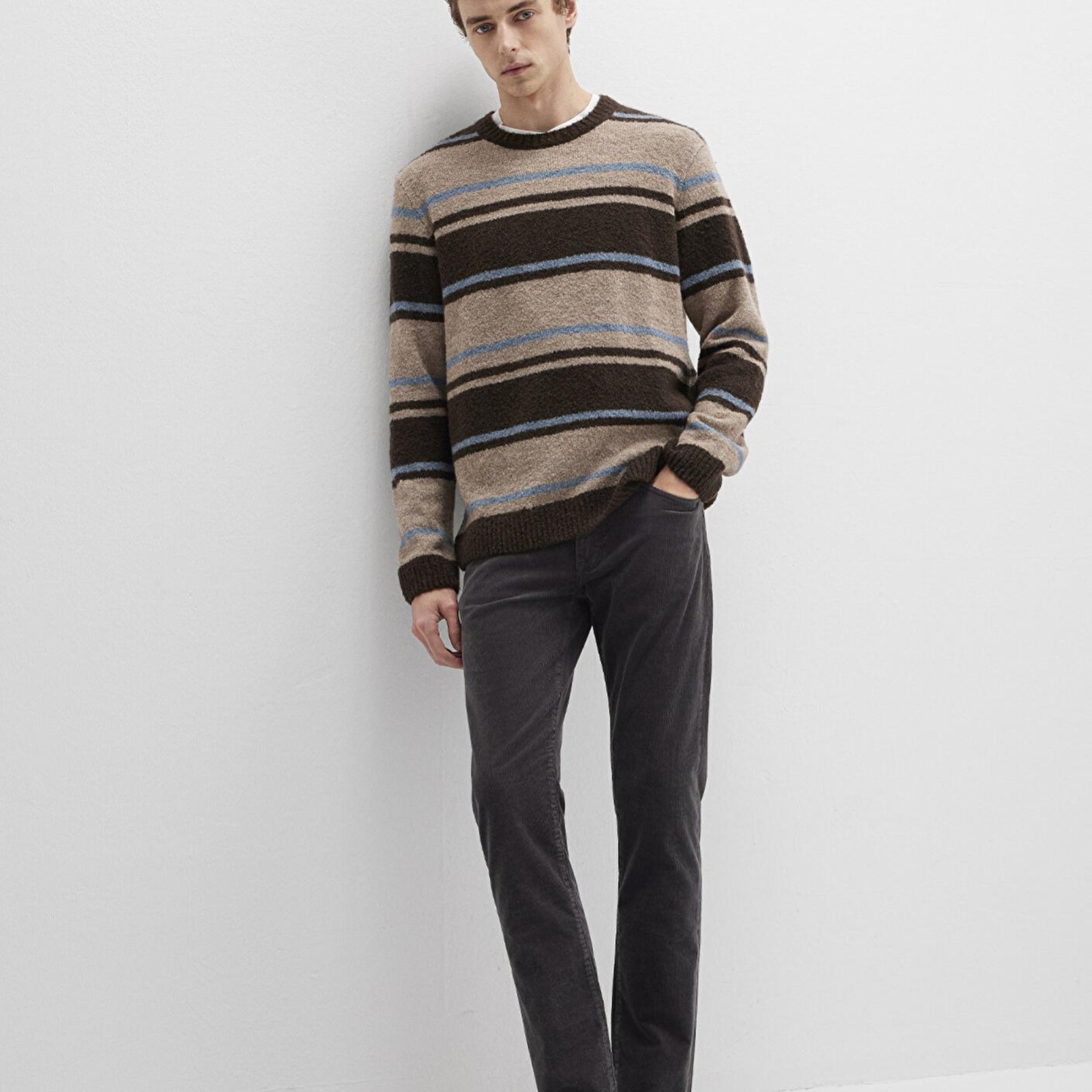 Mavi Marcus Koyu Gri Kadife Pantolon 0035182643