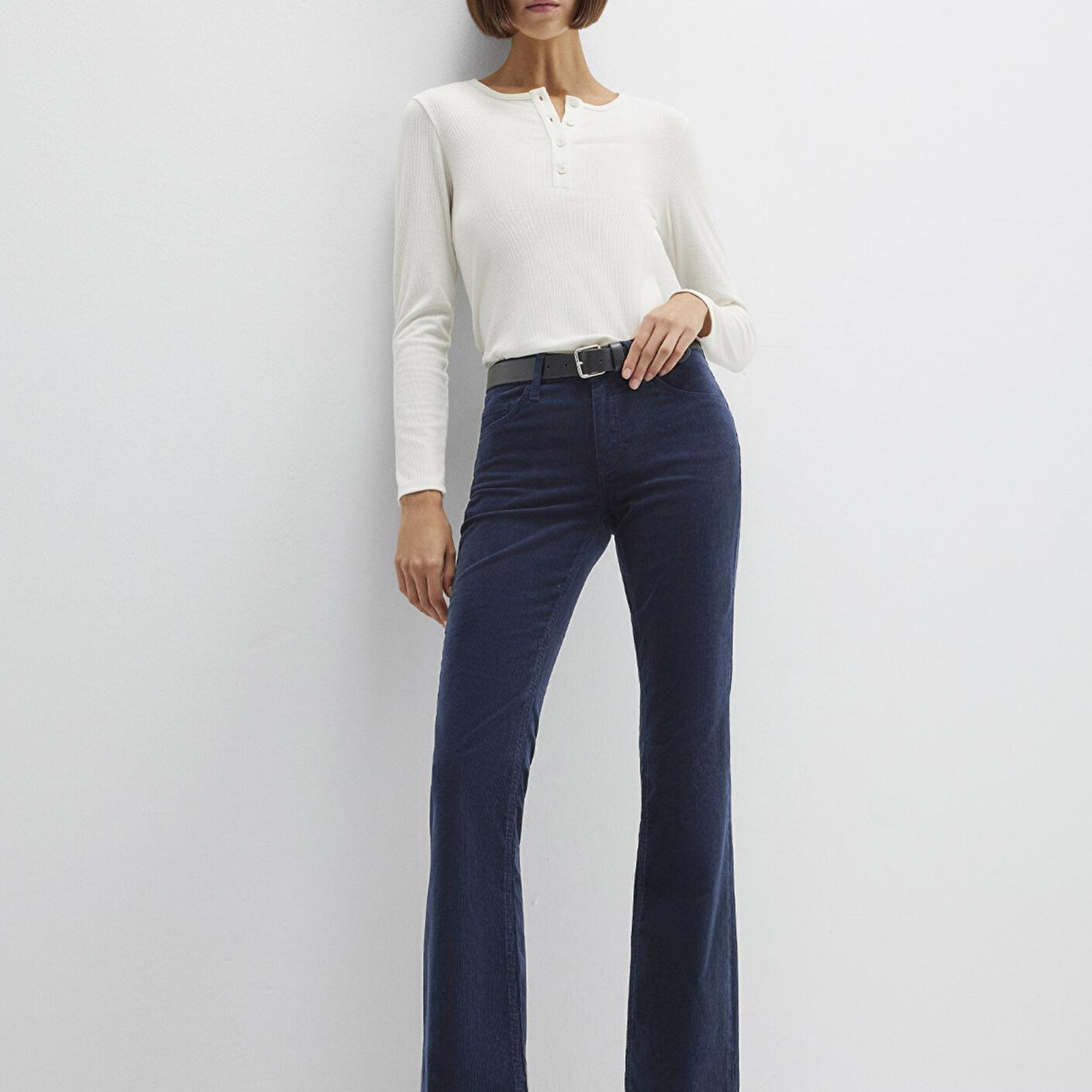 Mavi Molly Lacivert Kadife Pantolon 1013682993