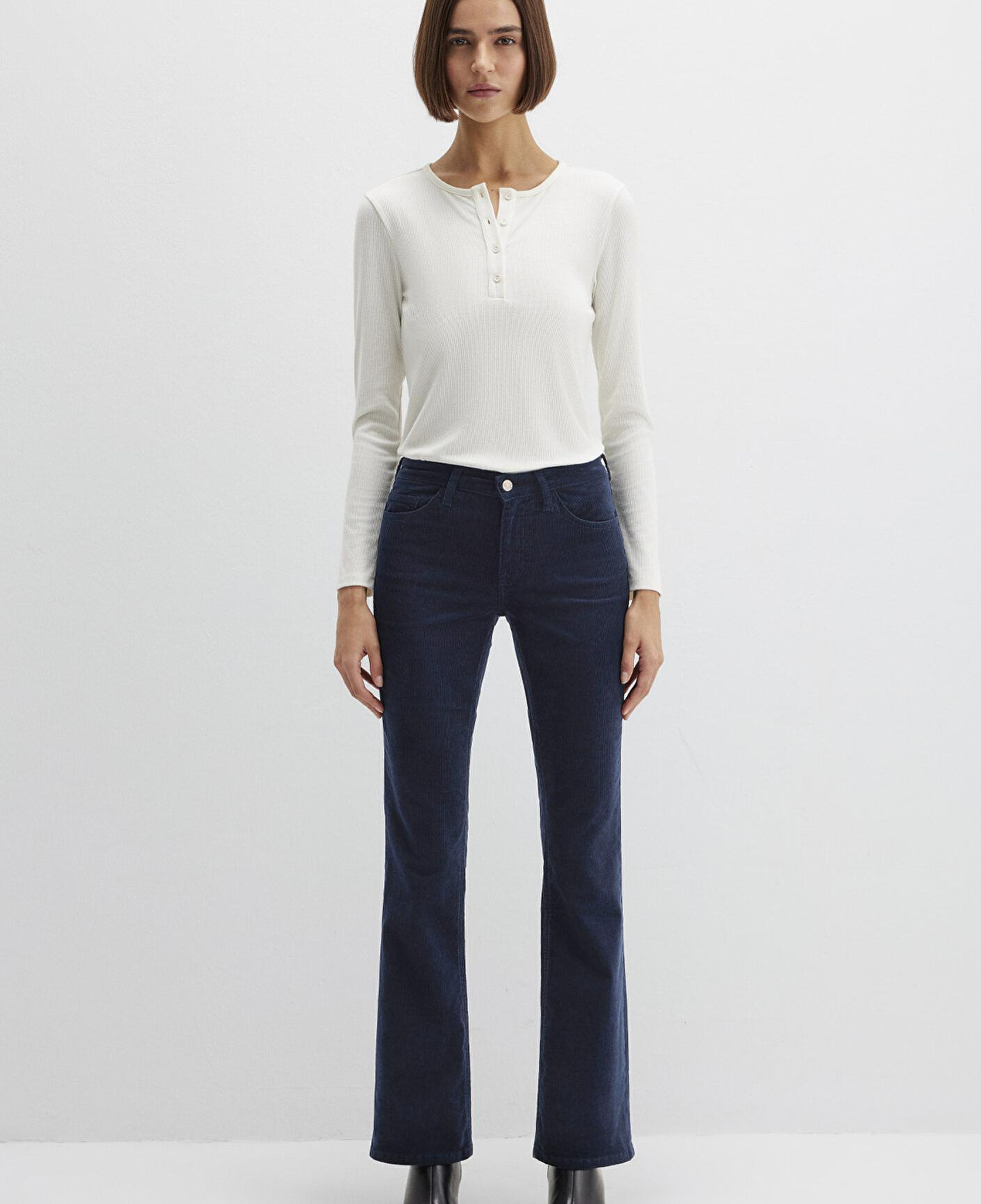 Mavi Molly Lacivert Kadife Pantolon 1013682993