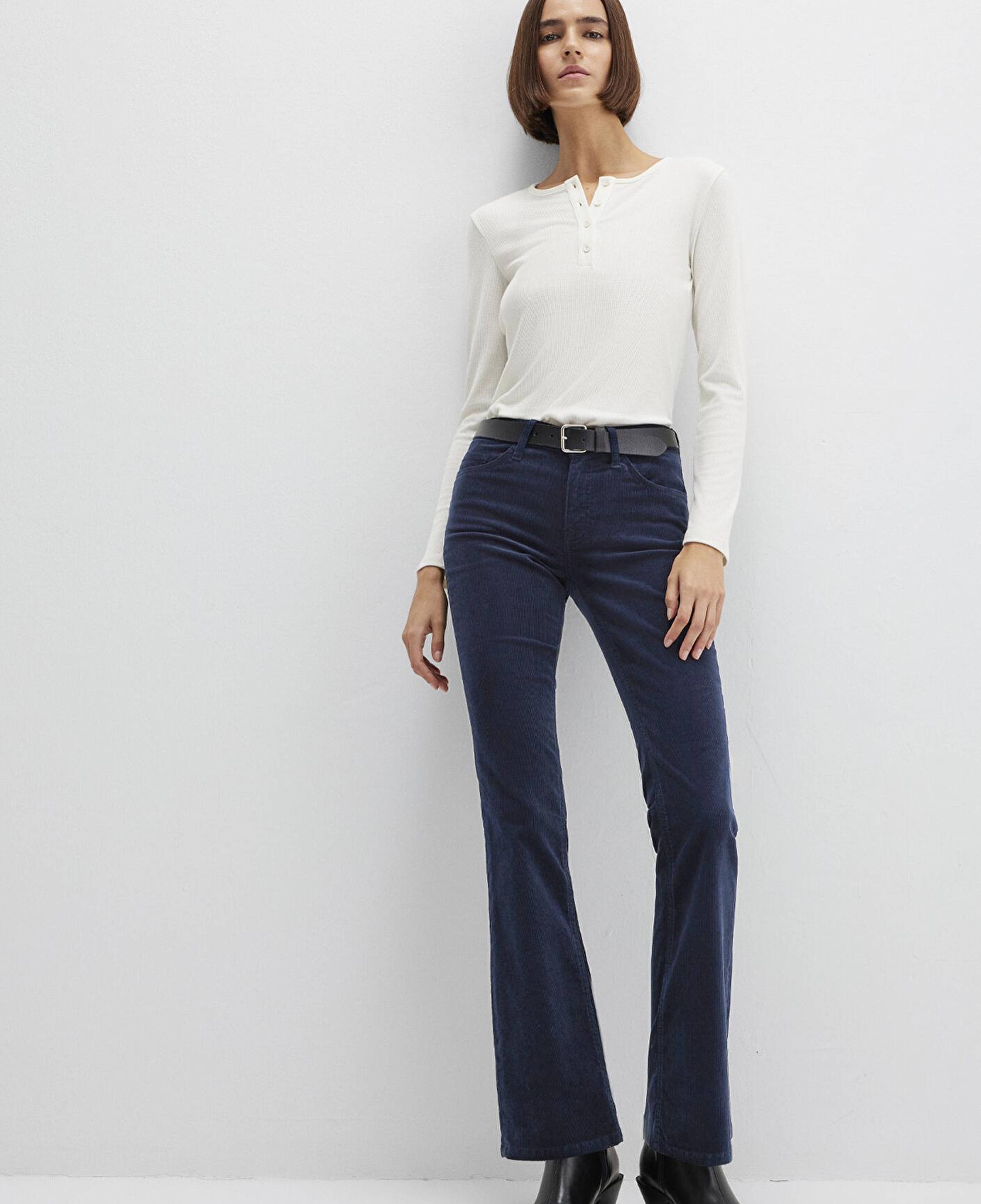 Mavi Molly Lacivert Kadife Pantolon 1013682993