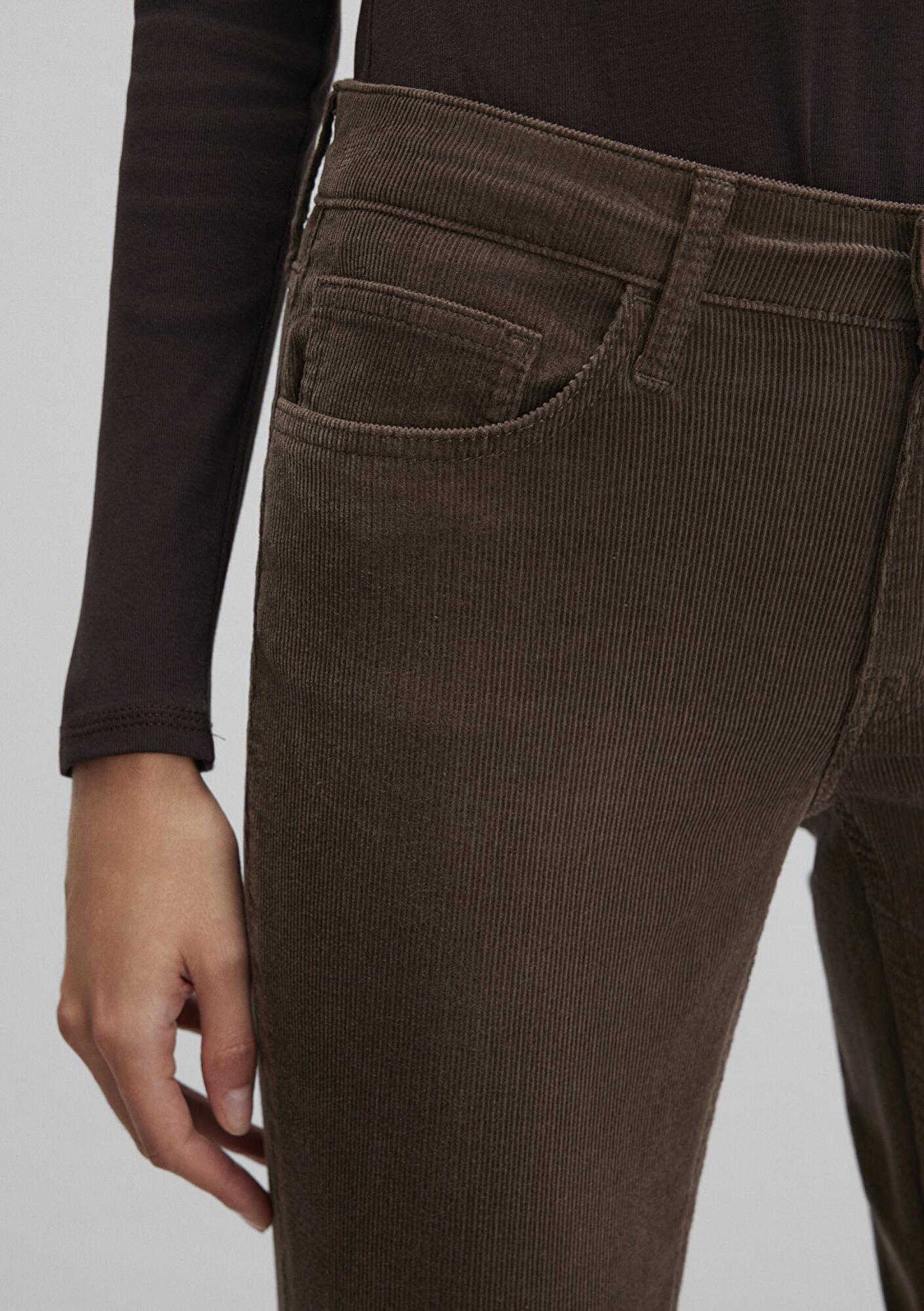 Mavi Mona Kahverengi Kadife Pantolon 1049782992