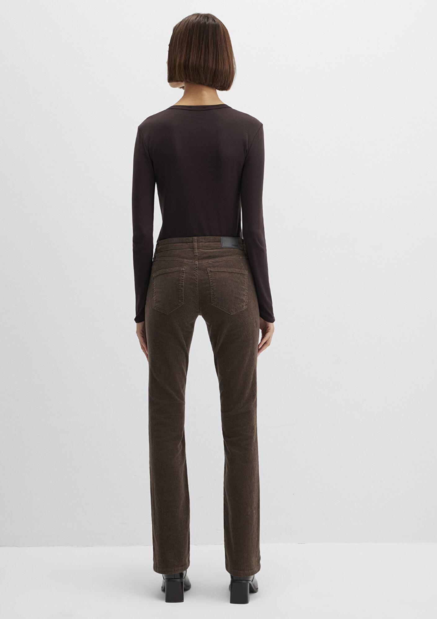 Mavi Mona Kahverengi Kadife Pantolon 1049782992