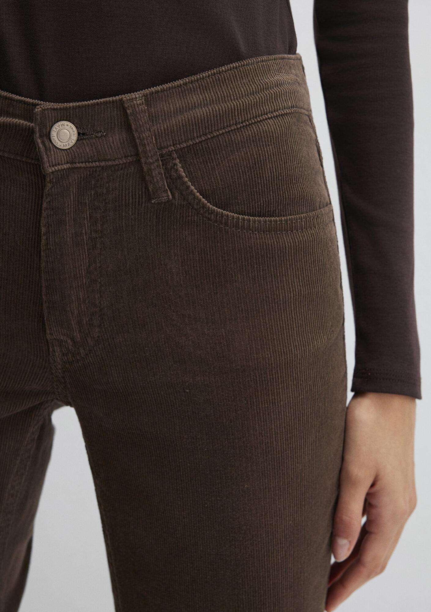 Mavi Mona Kahverengi Kadife Pantolon 1049782992