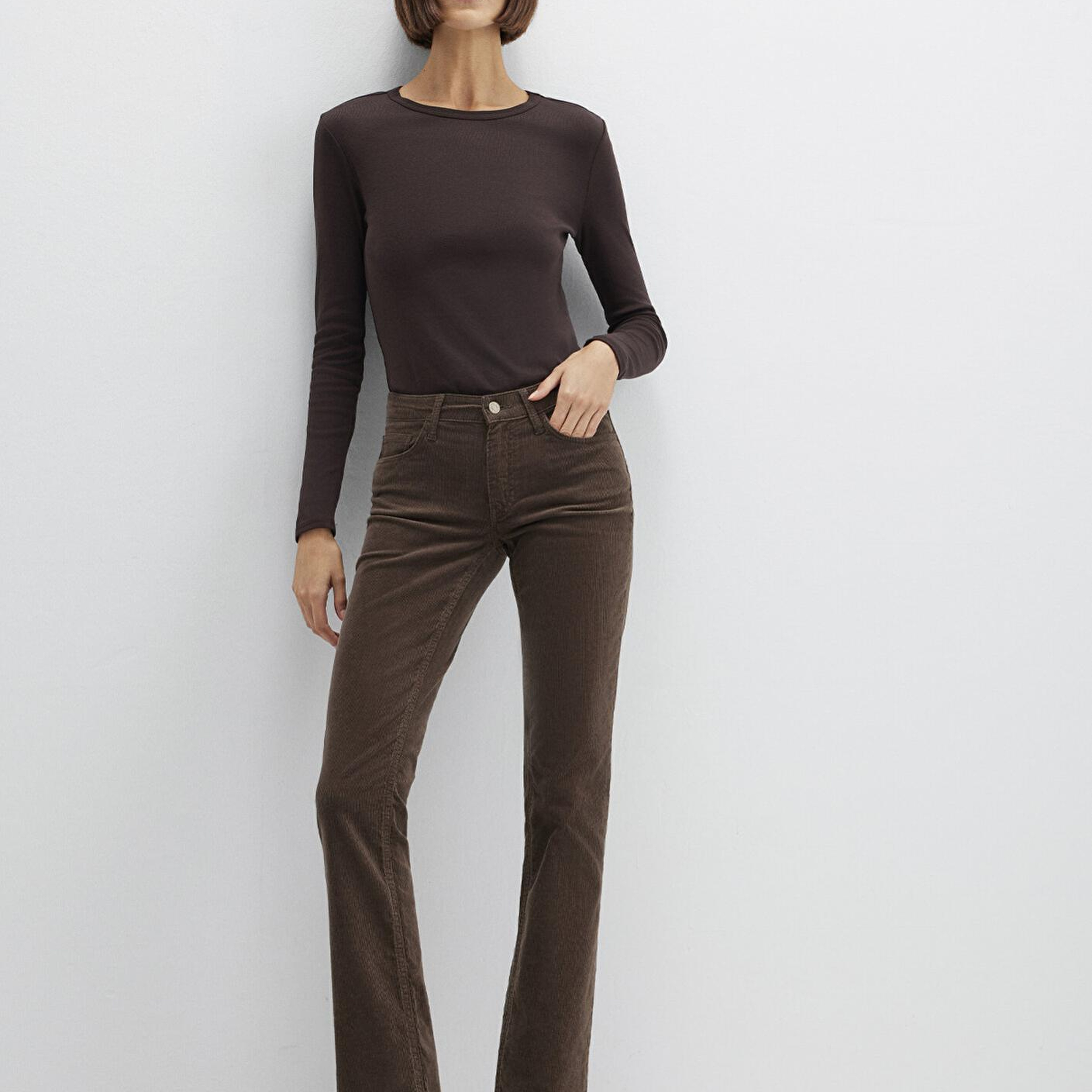 Mavi Mona Kahverengi Kadife Pantolon 1049782992