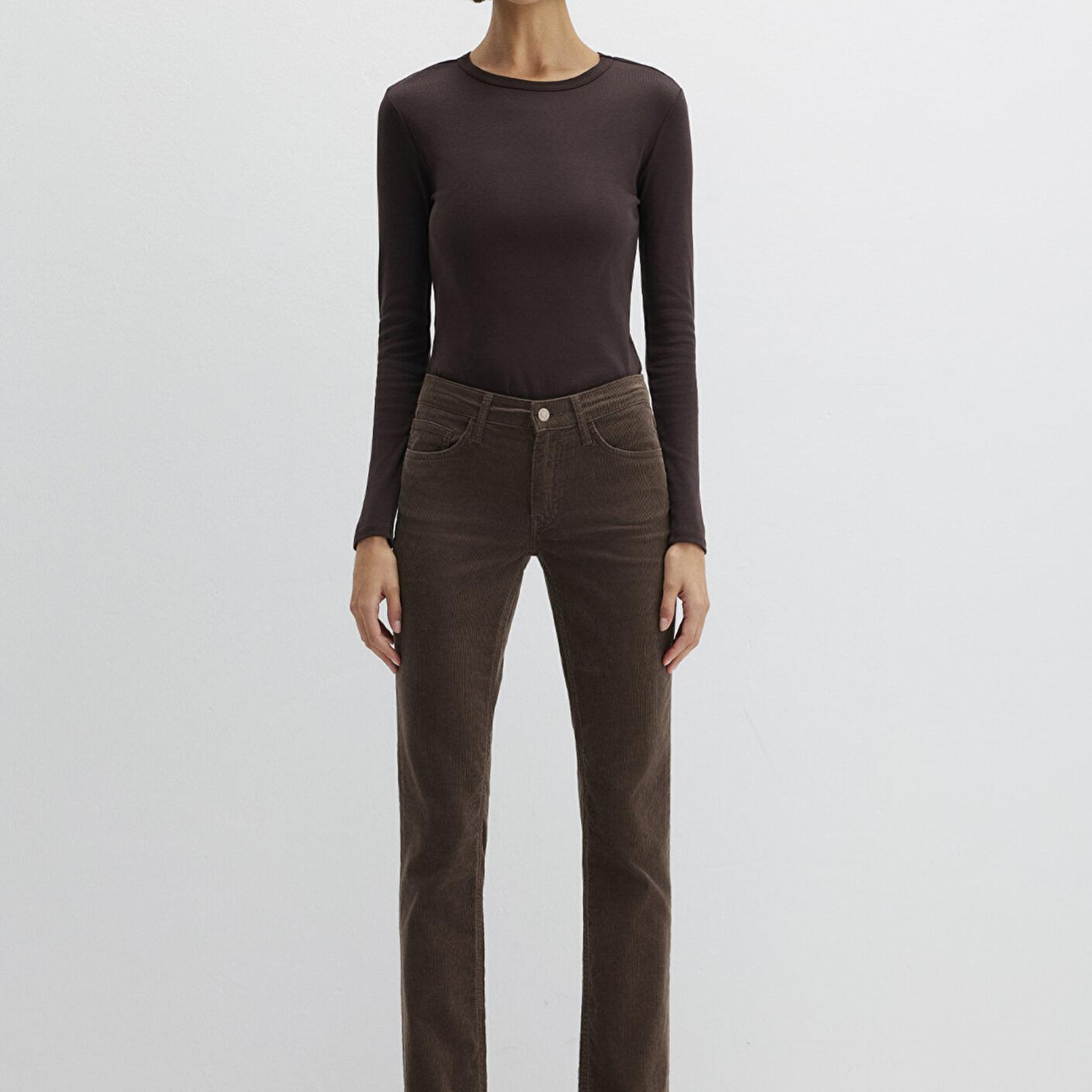 Mavi Mona Kahverengi Kadife Pantolon 1049782992