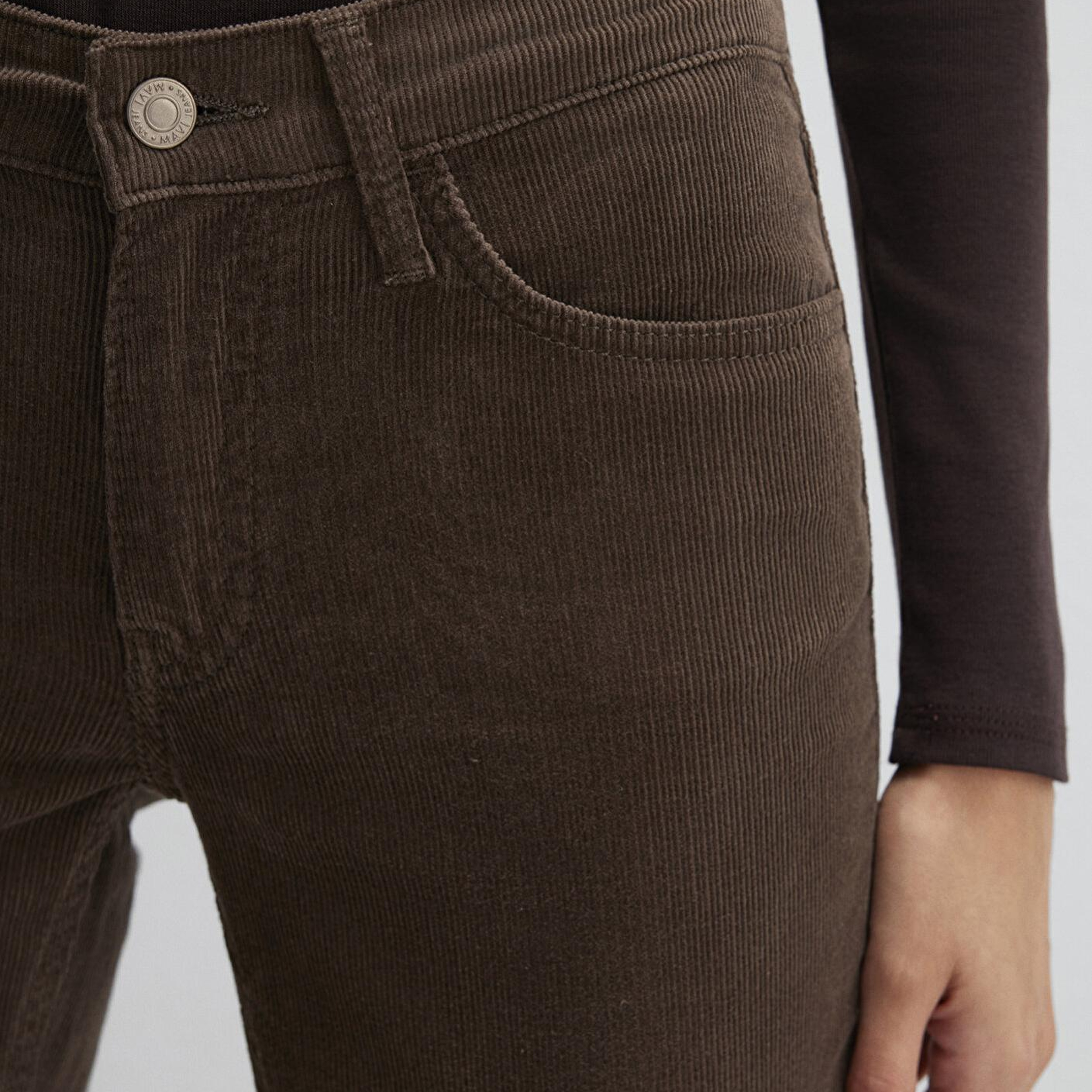 Mavi Mona Kahverengi Kadife Pantolon 1049782992