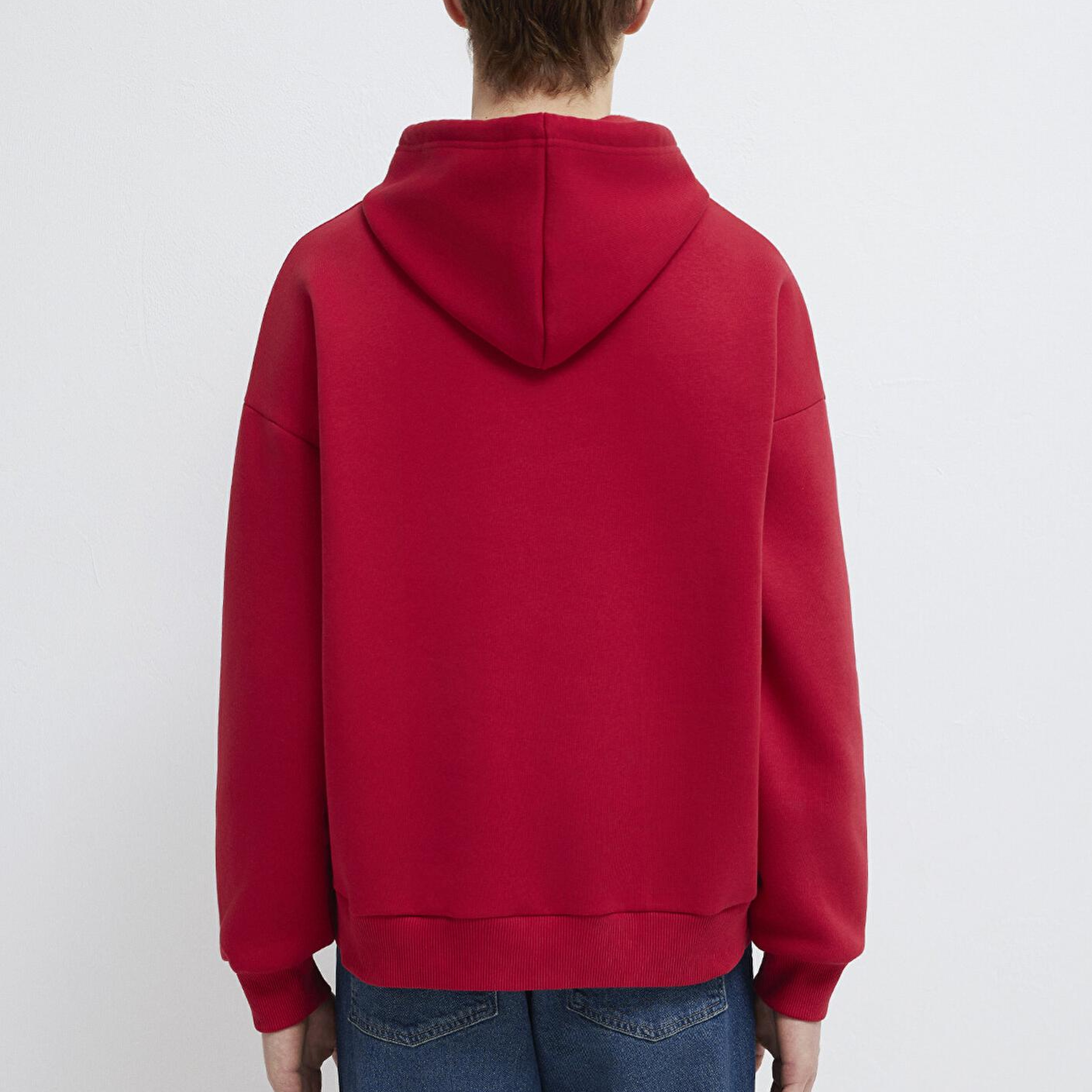 Mavi Mavi Logo Baskılı Kapüşonlu Kırmızı Sweatshirt 067149-70464