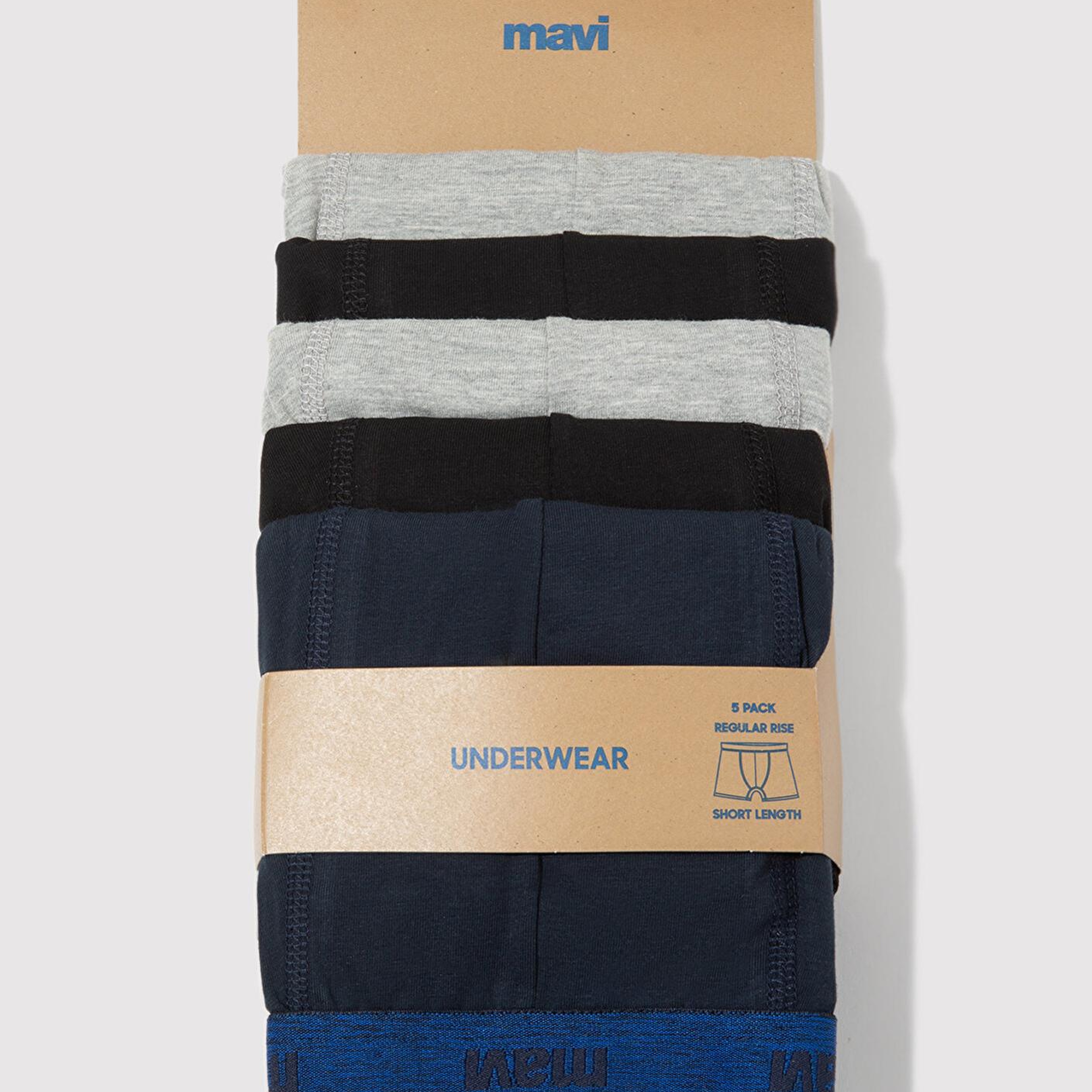 Mavi 5li Basic Boxer 0910618-900