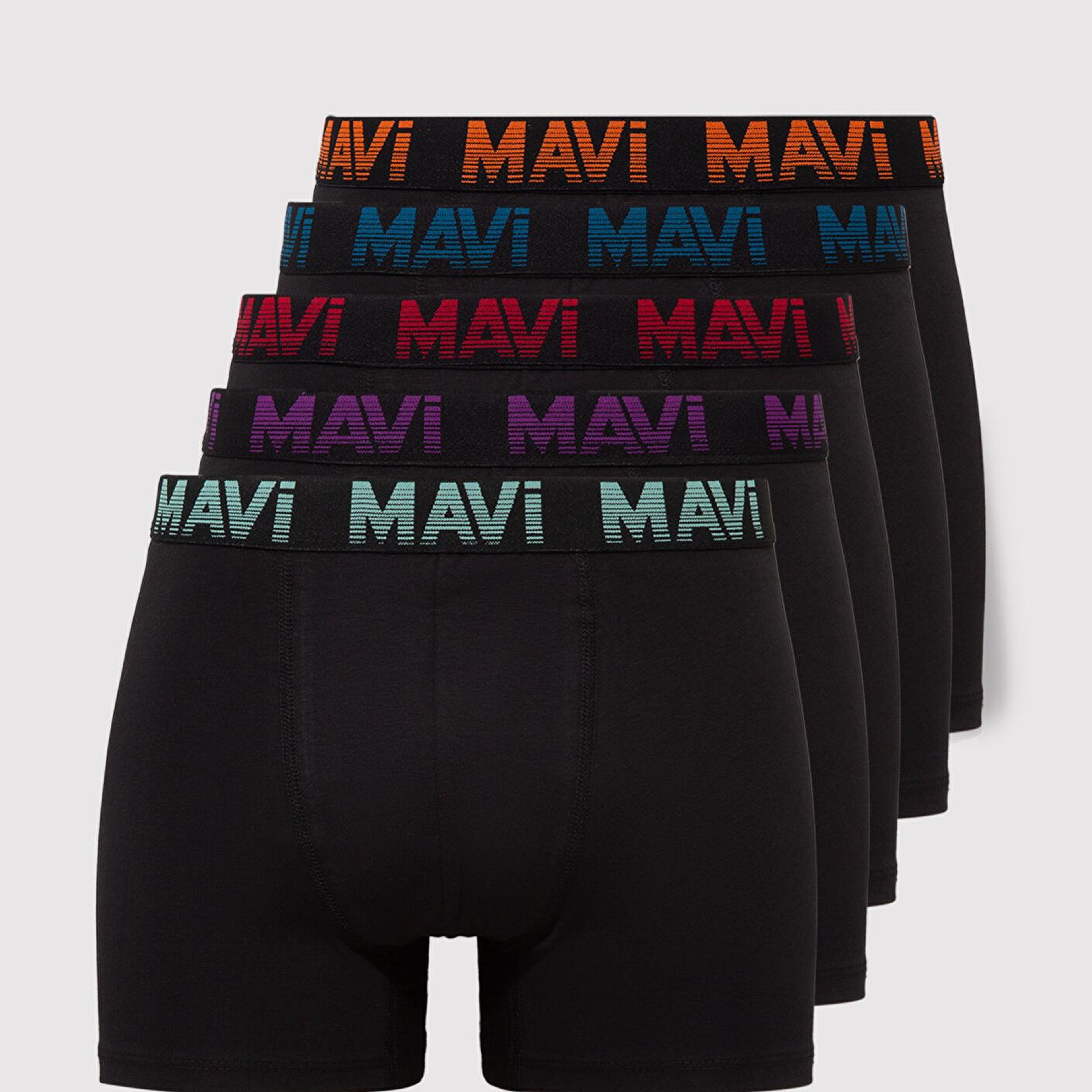 Mavi 5li Siyah Basic Boxer 0910619-900