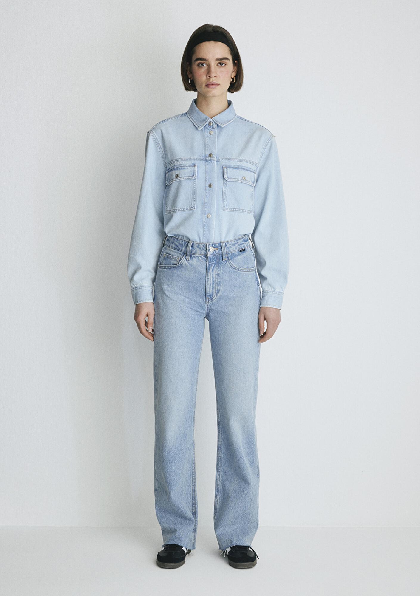 Mavi Victoria Real Blue Gölgeli Açık Mavi Jean Pantolon 101072-34111
