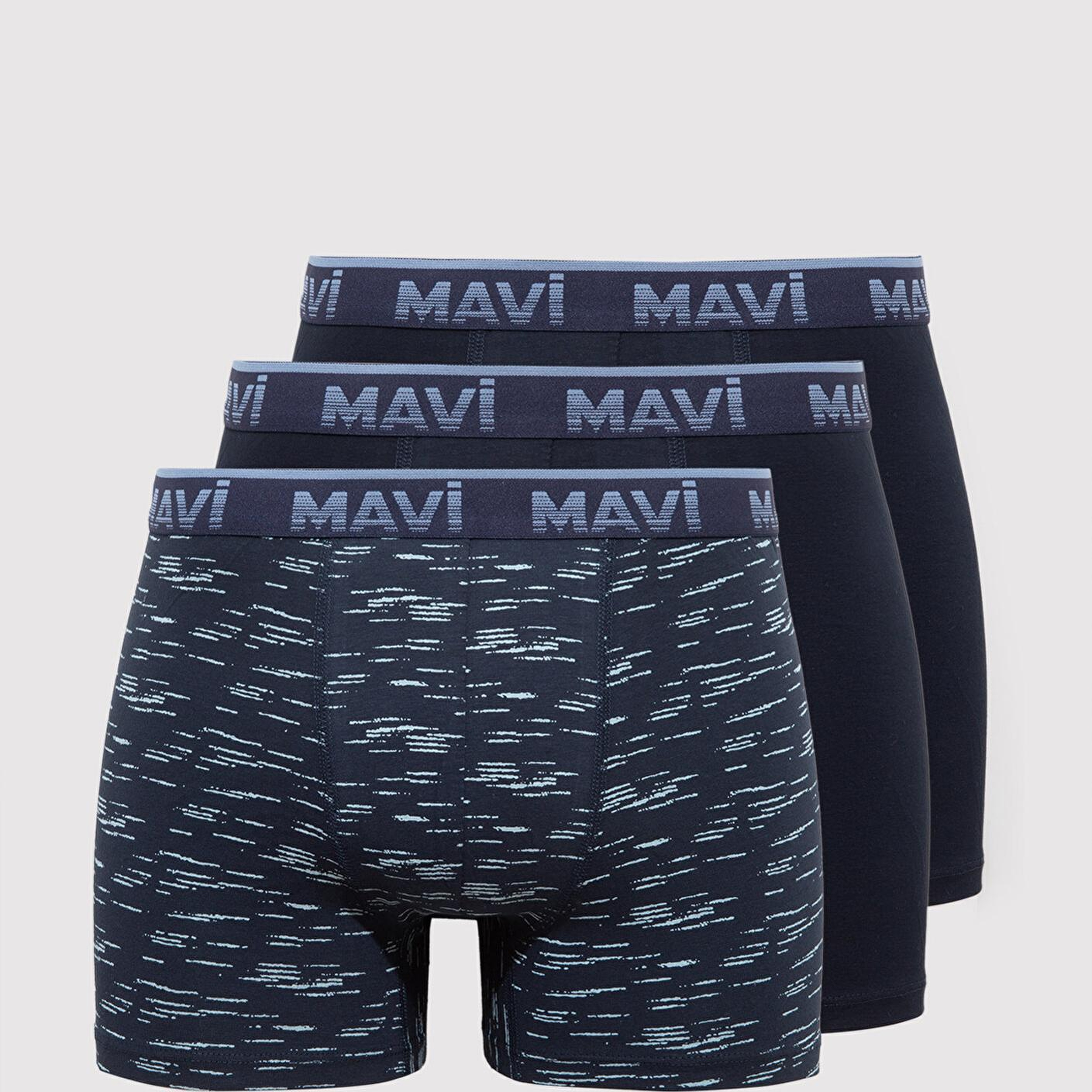 Mavi 3lü Lacivert Boxer 0910612-83097