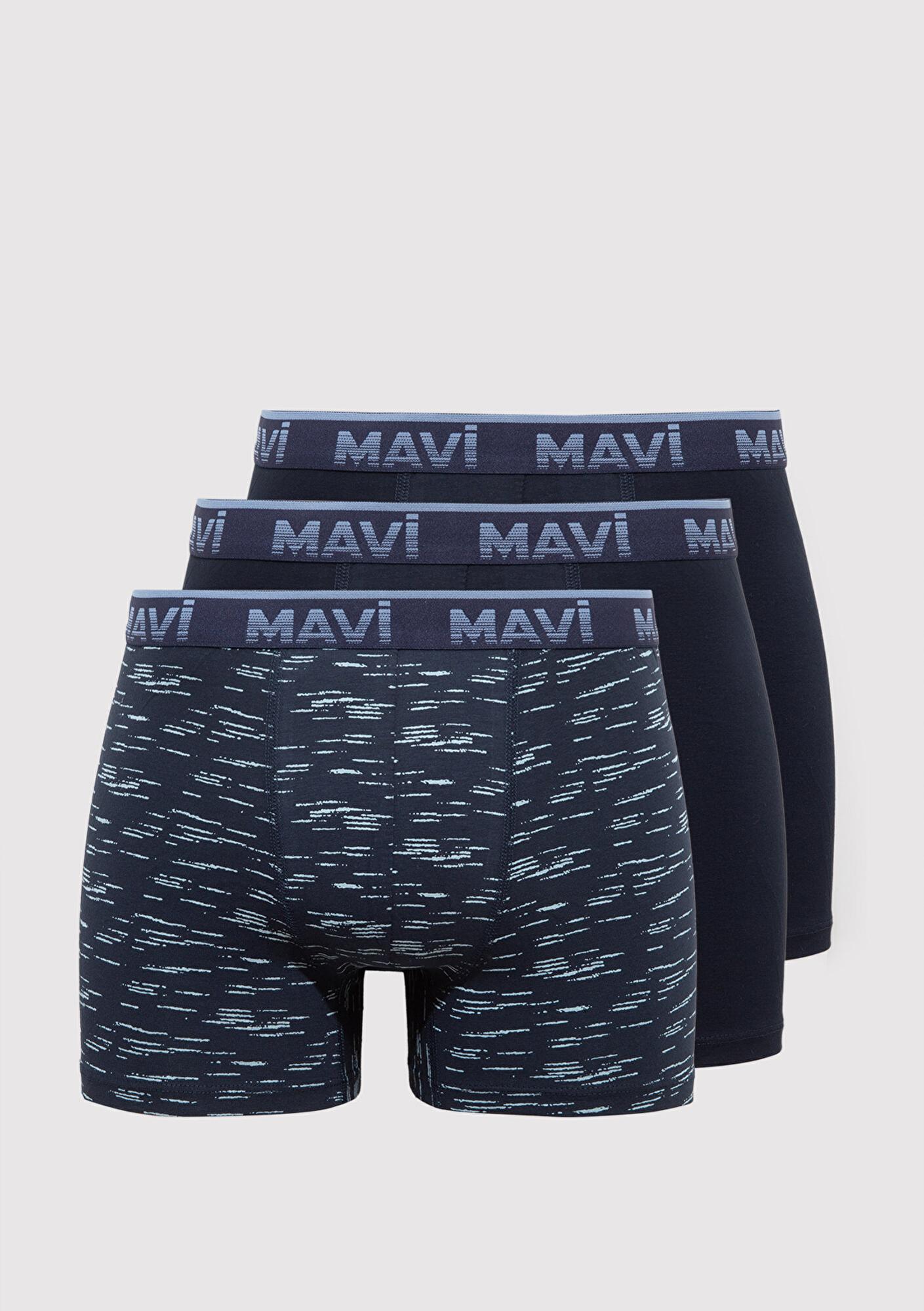 Mavi 3lü Lacivert Boxer 0910612-83097