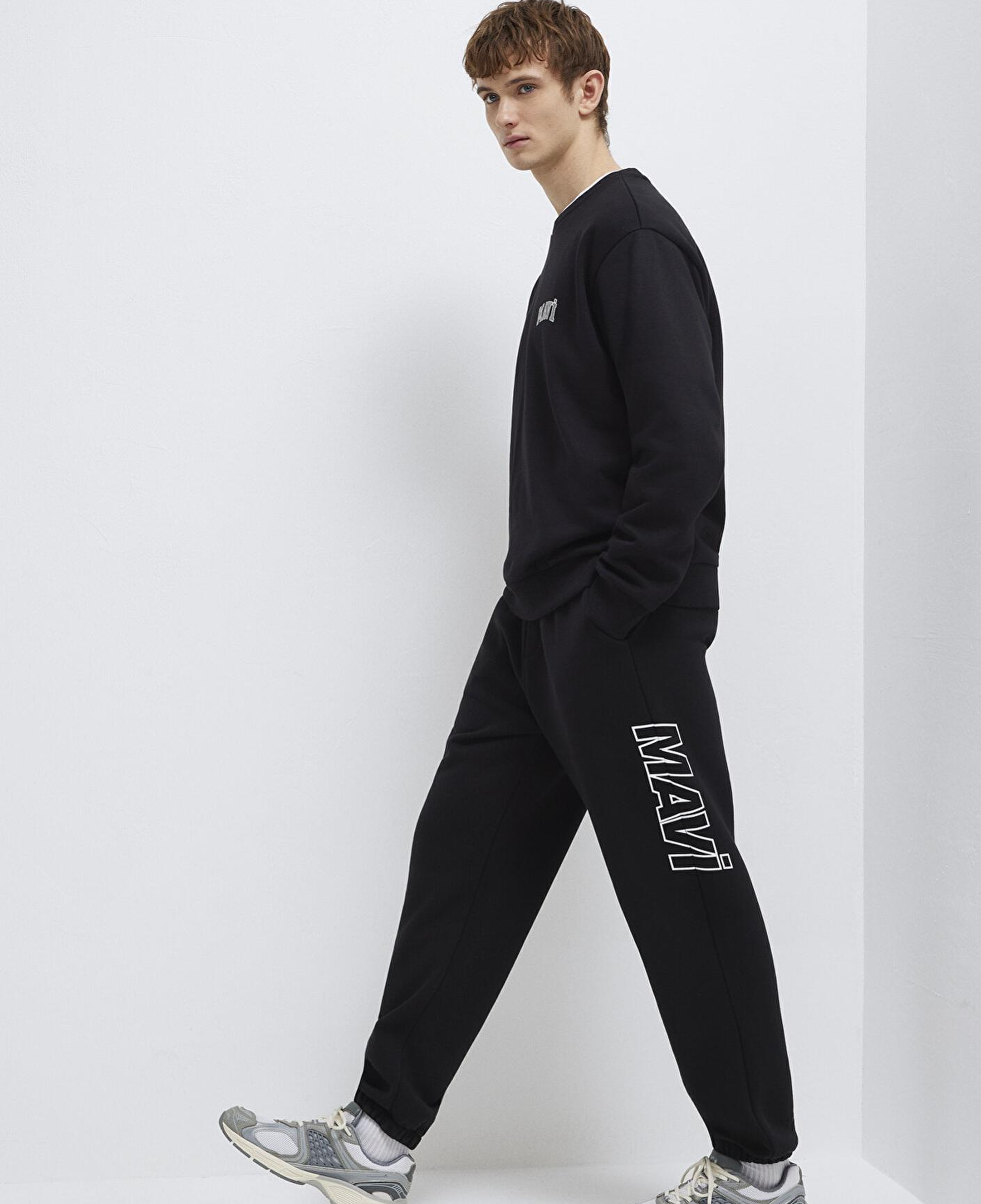 Mavi Mavi Logo Baskılı Siyah Eşofman Altı 0010208-900