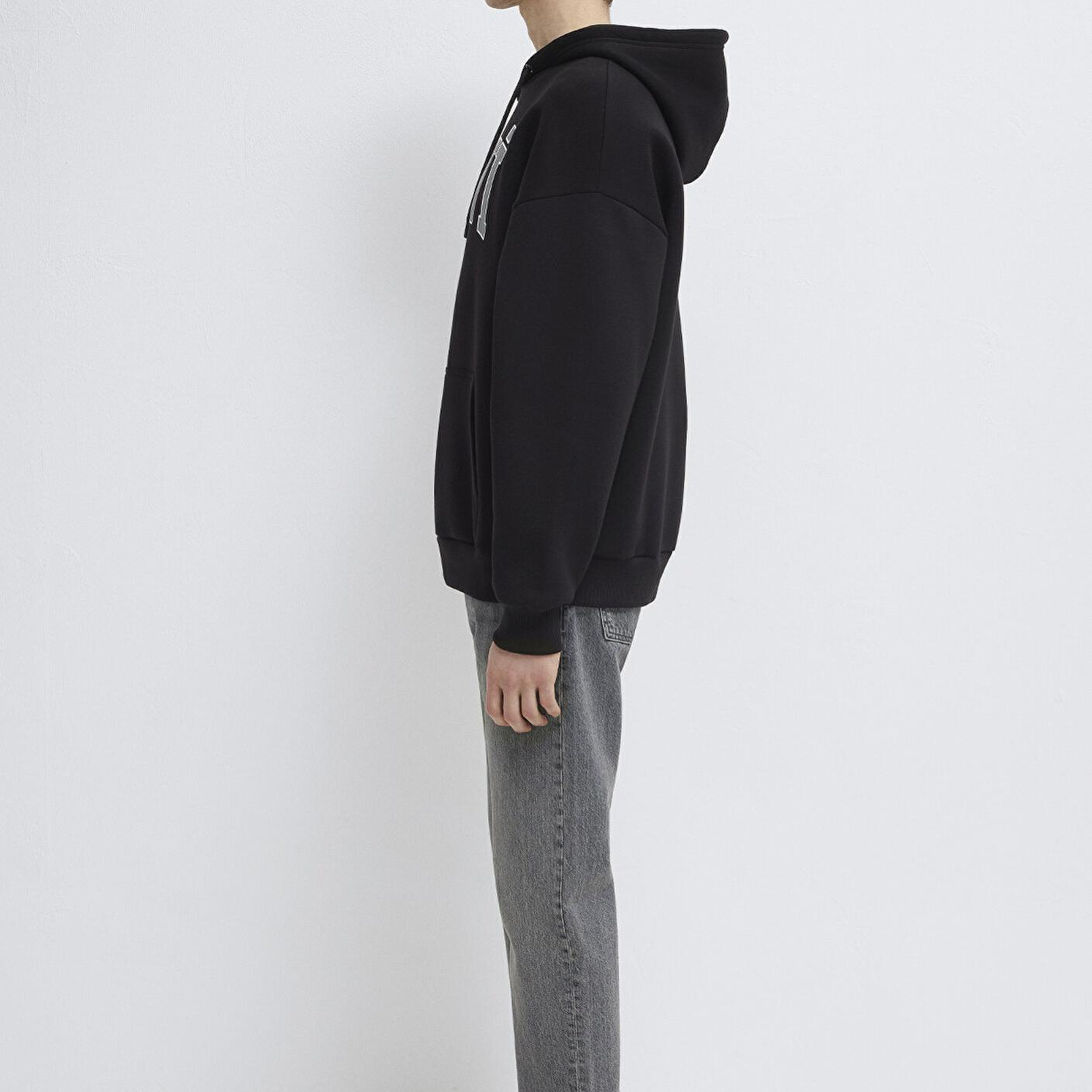 Mavi Mavi Logo Baskılı Kapüşonlu Siyah Sweatshirt 067149-902