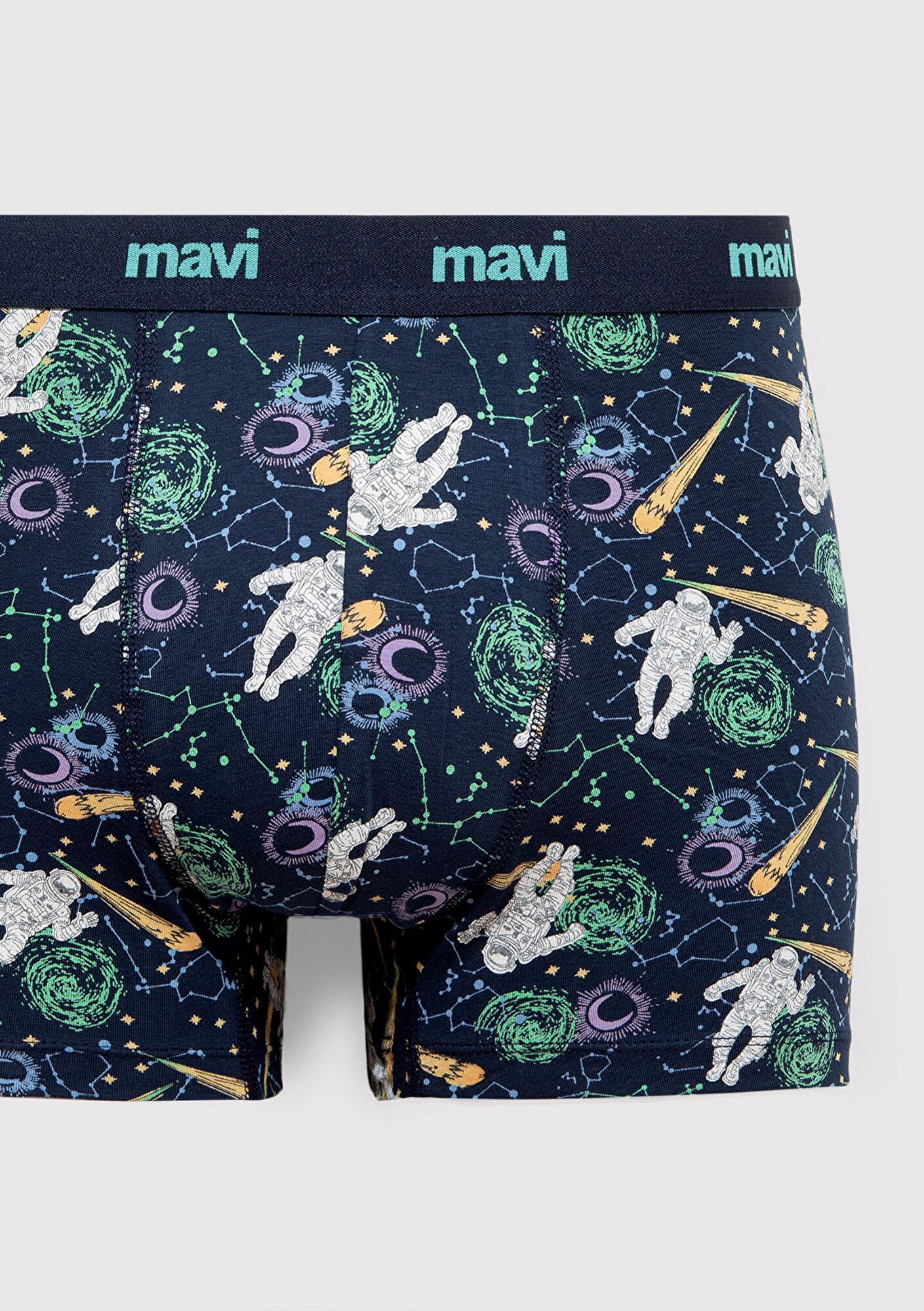 Mavi Baskılı Lacivert Boxer 0910741-70695