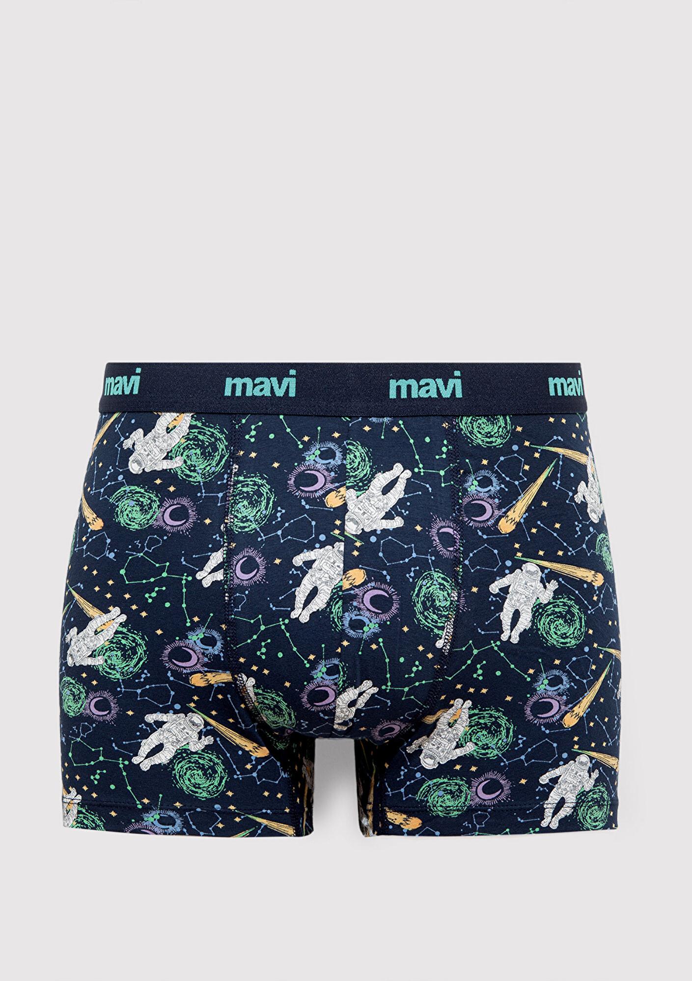 Mavi Baskılı Lacivert Boxer 0910741-70695