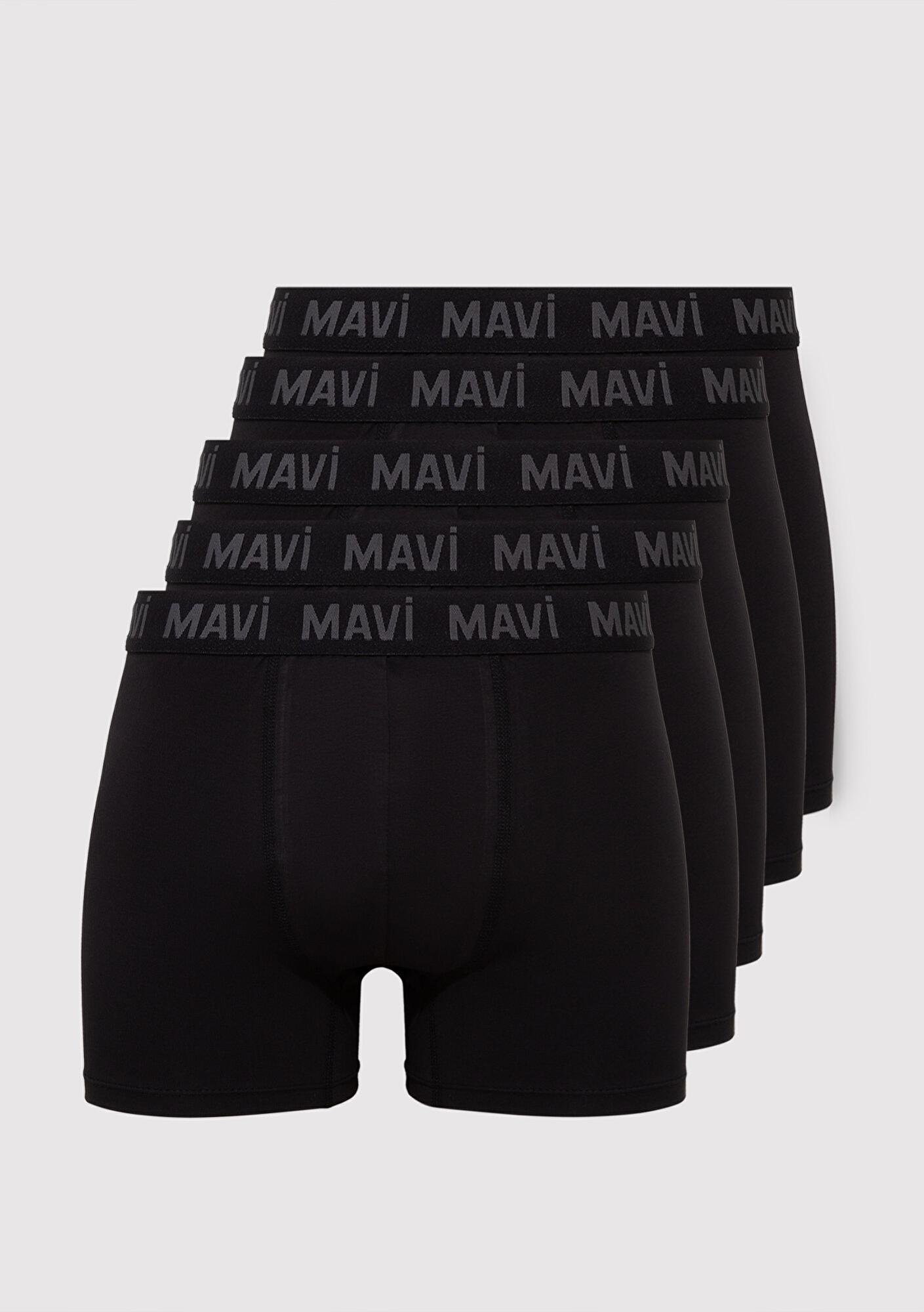 Mavi 5li Siyah Basic Boxer 0911238-900