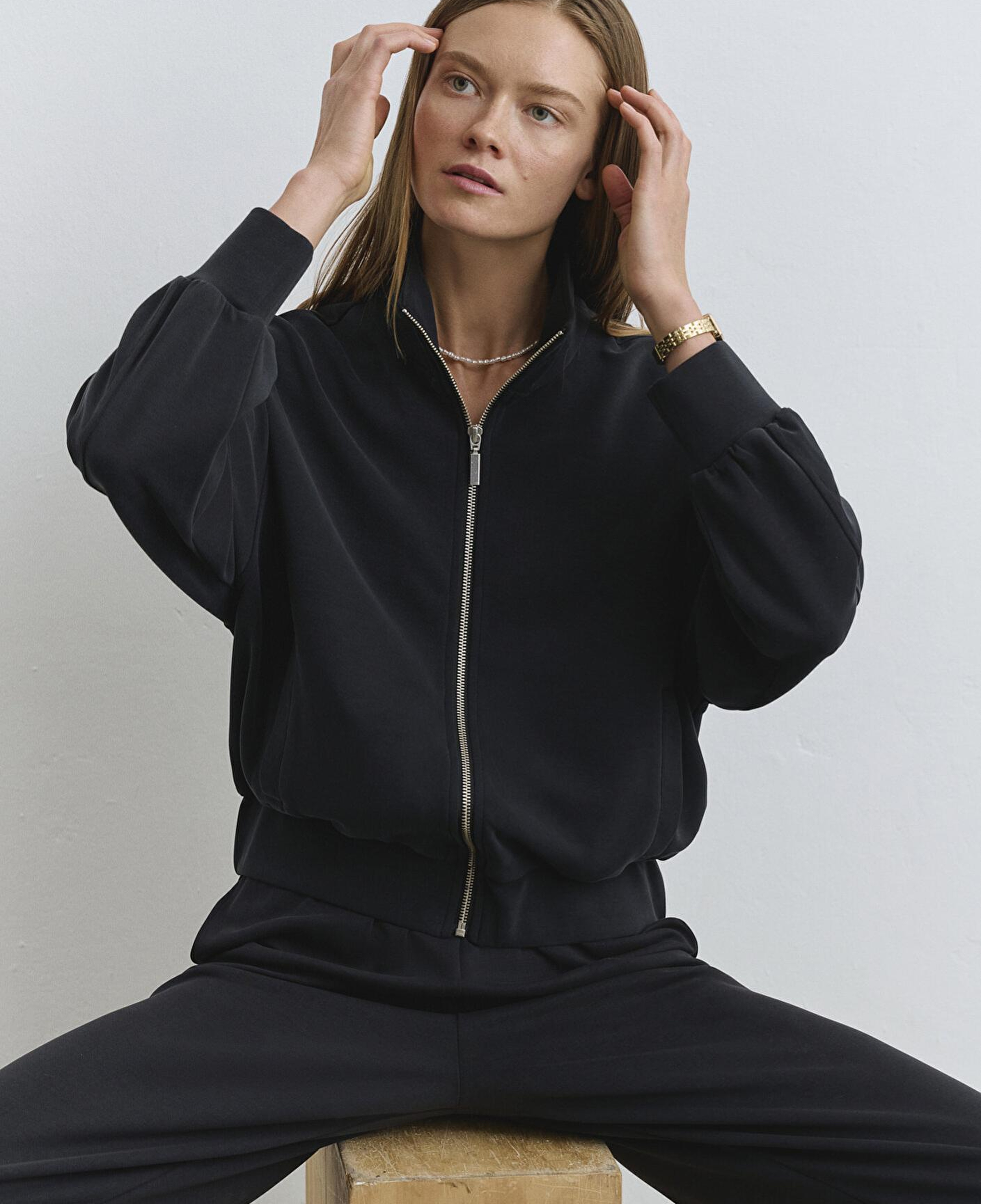 Mavi Sporty Lux Siyah (TENCEL™) Modal Sweatshirt 1S10059-900