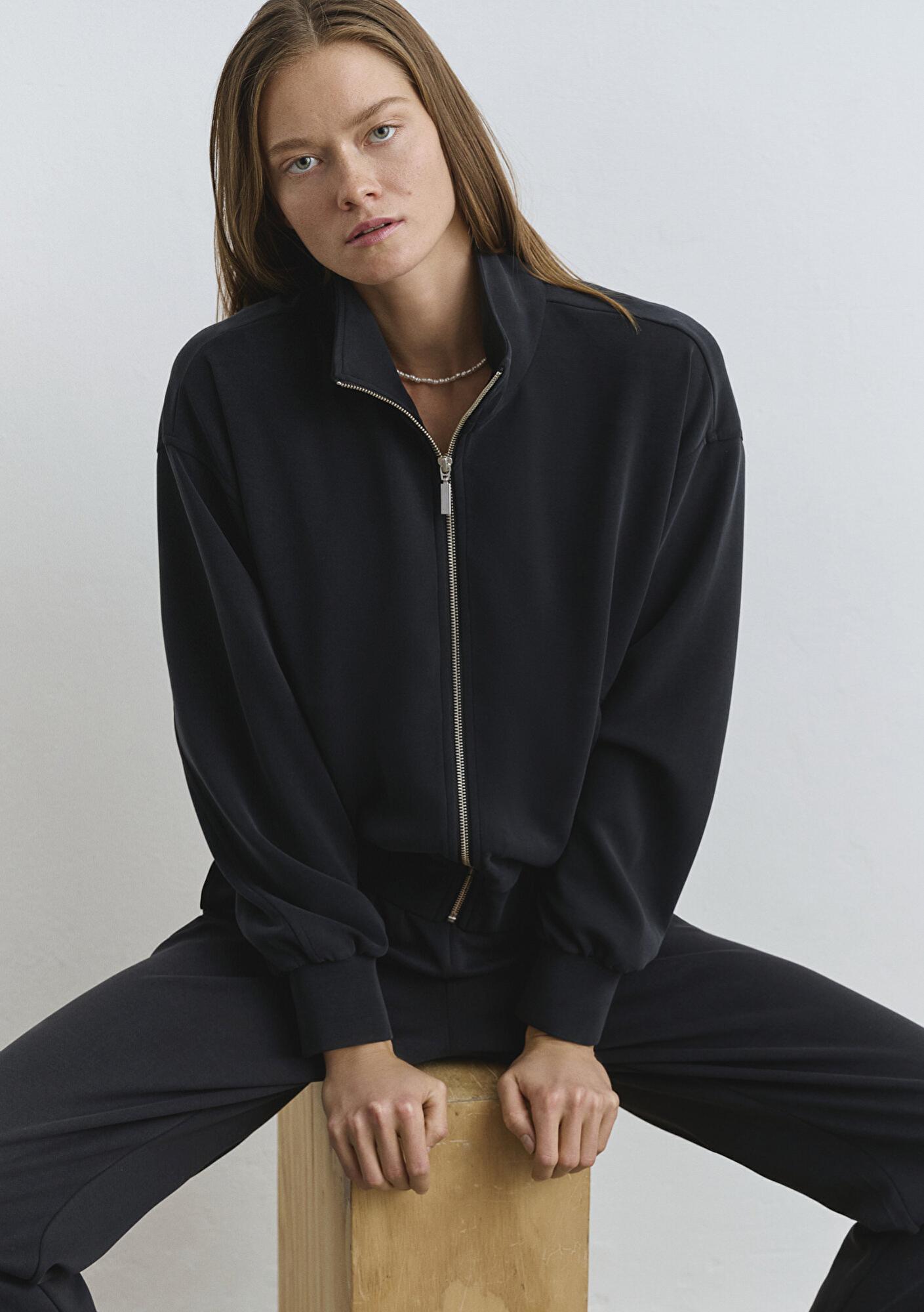 Mavi Sporty Lux Siyah (TENCEL™) Modal Sweatshirt 1S10059-900