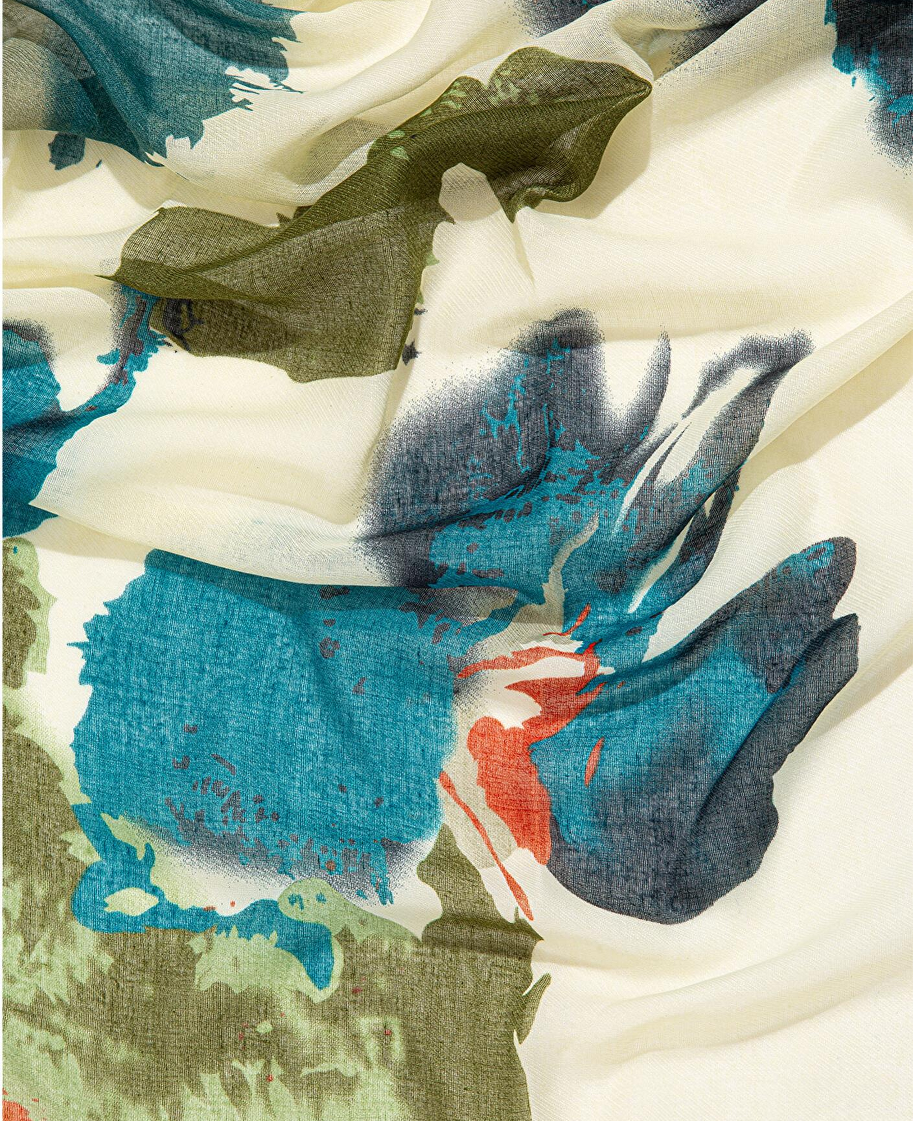 Mavi Baskılı Şal 1912227-35115