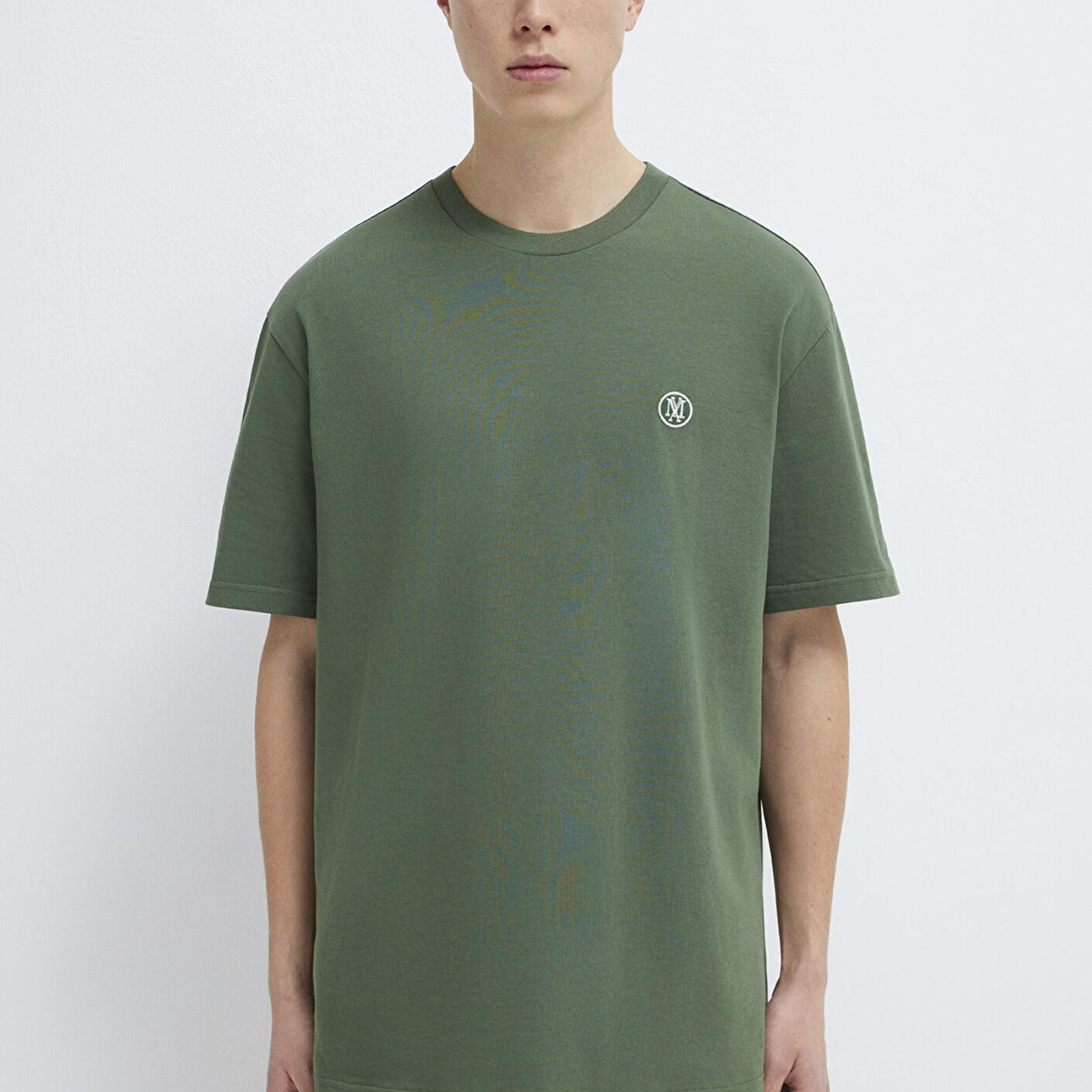 Mavi Mavi Logo İşlemeli Yeşil Basic Tişört Loose Fit / Bol Rahat Kesim 067074-81570