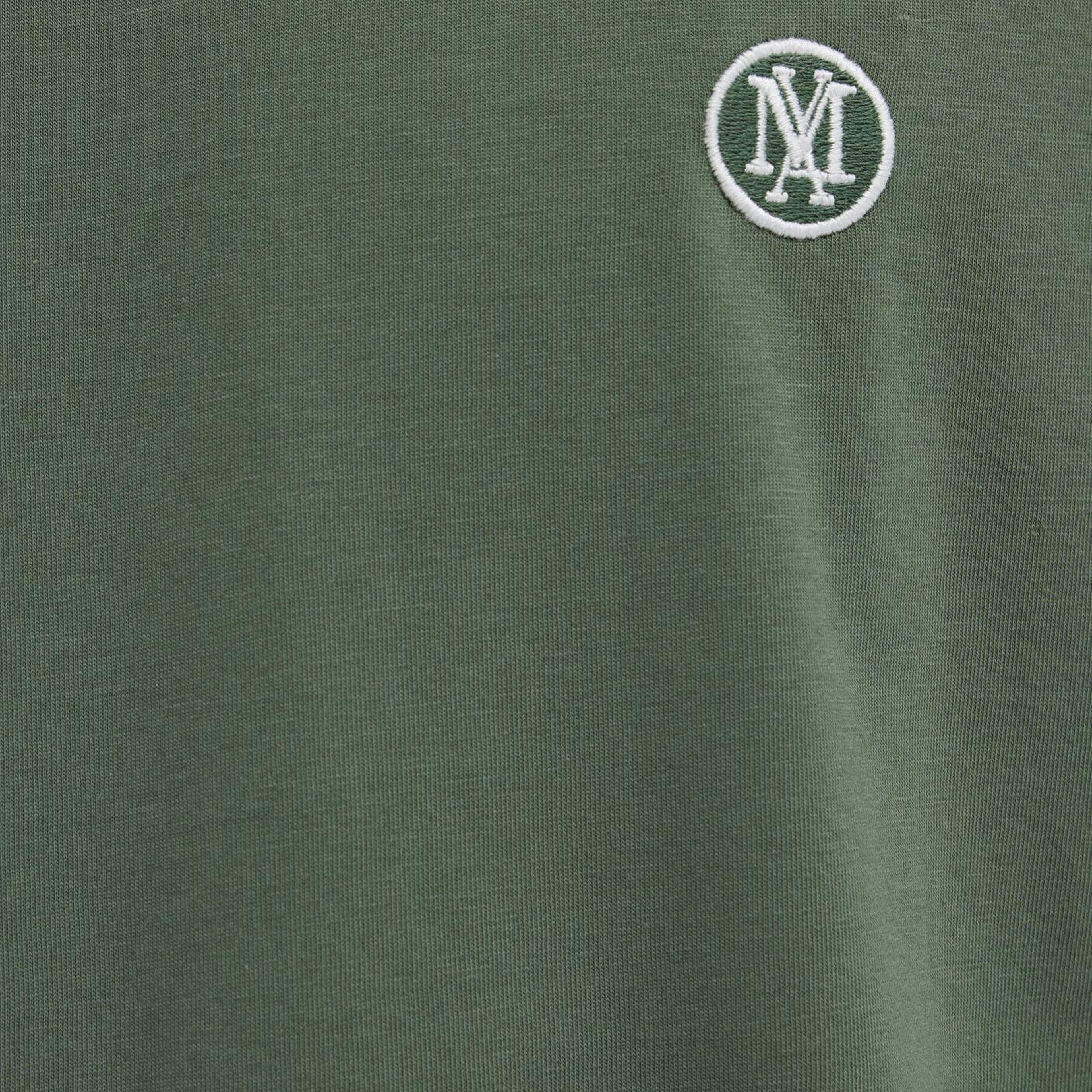 Mavi Mavi Logo İşlemeli Yeşil Basic Tişört Loose Fit / Bol Rahat Kesim 067074-81570