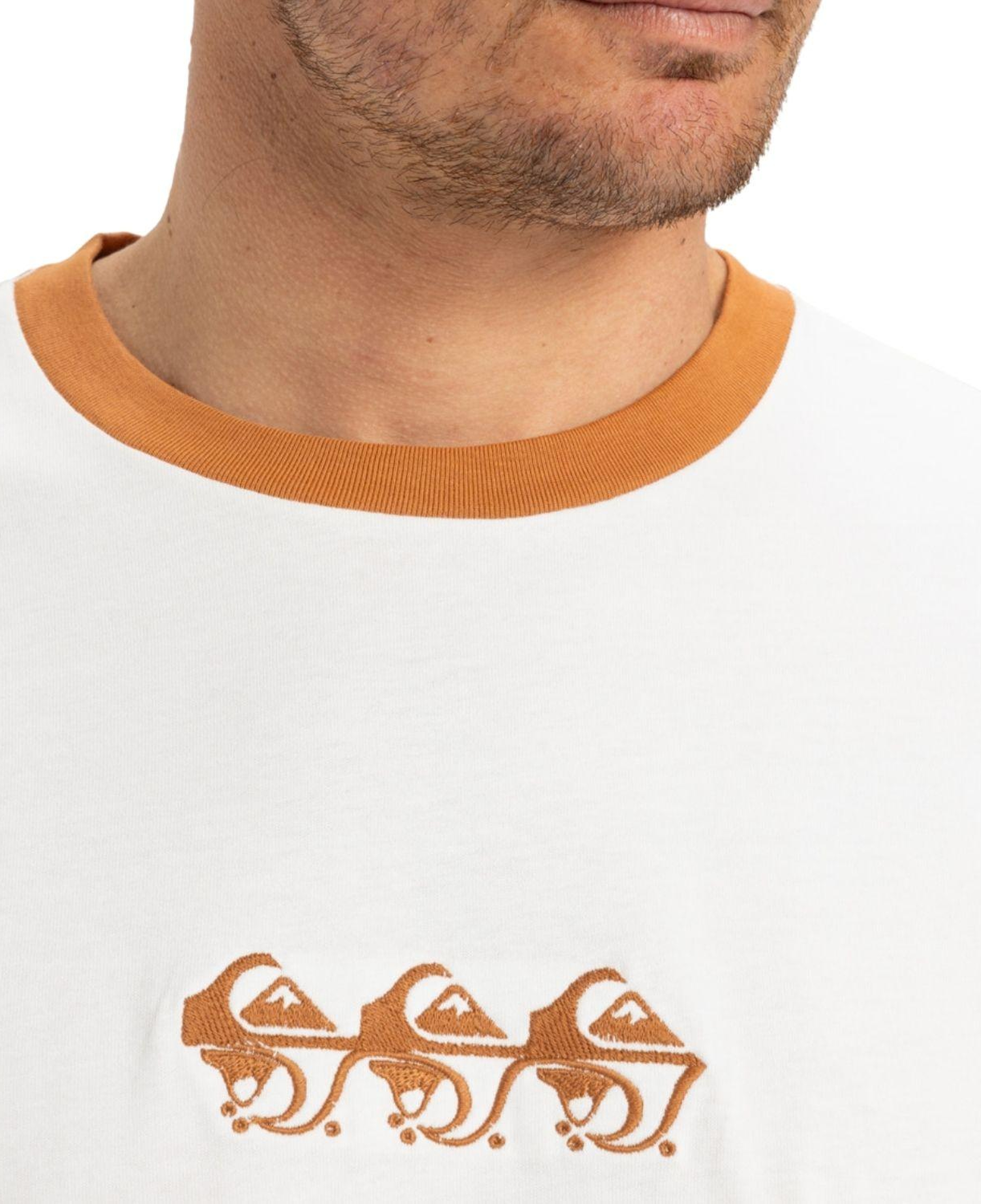 Quiksilver Ticket To The Beach Ringer Erkek Beyaz Tişört