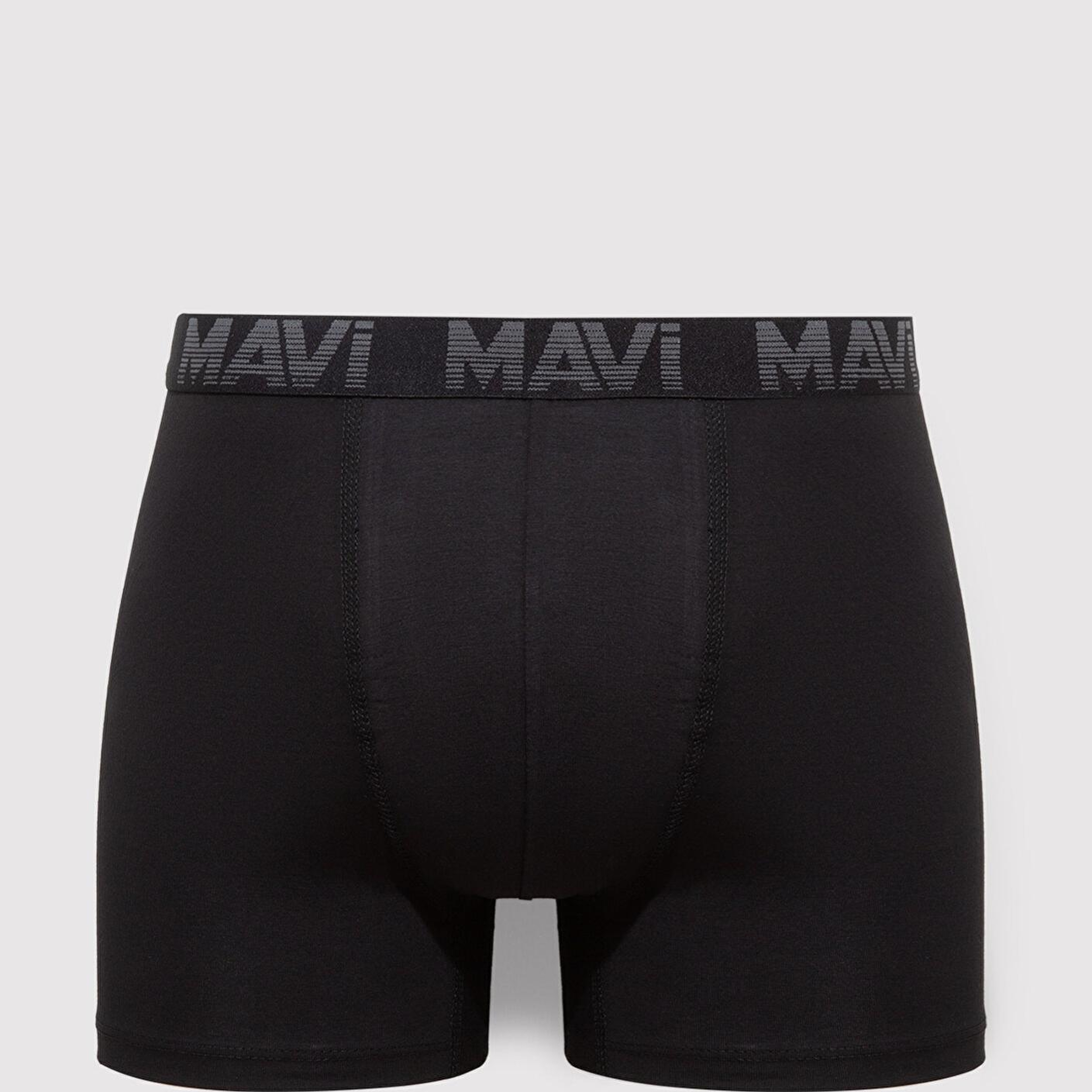 Mavi 3lü Siyah Basic Boxer 0911504-900