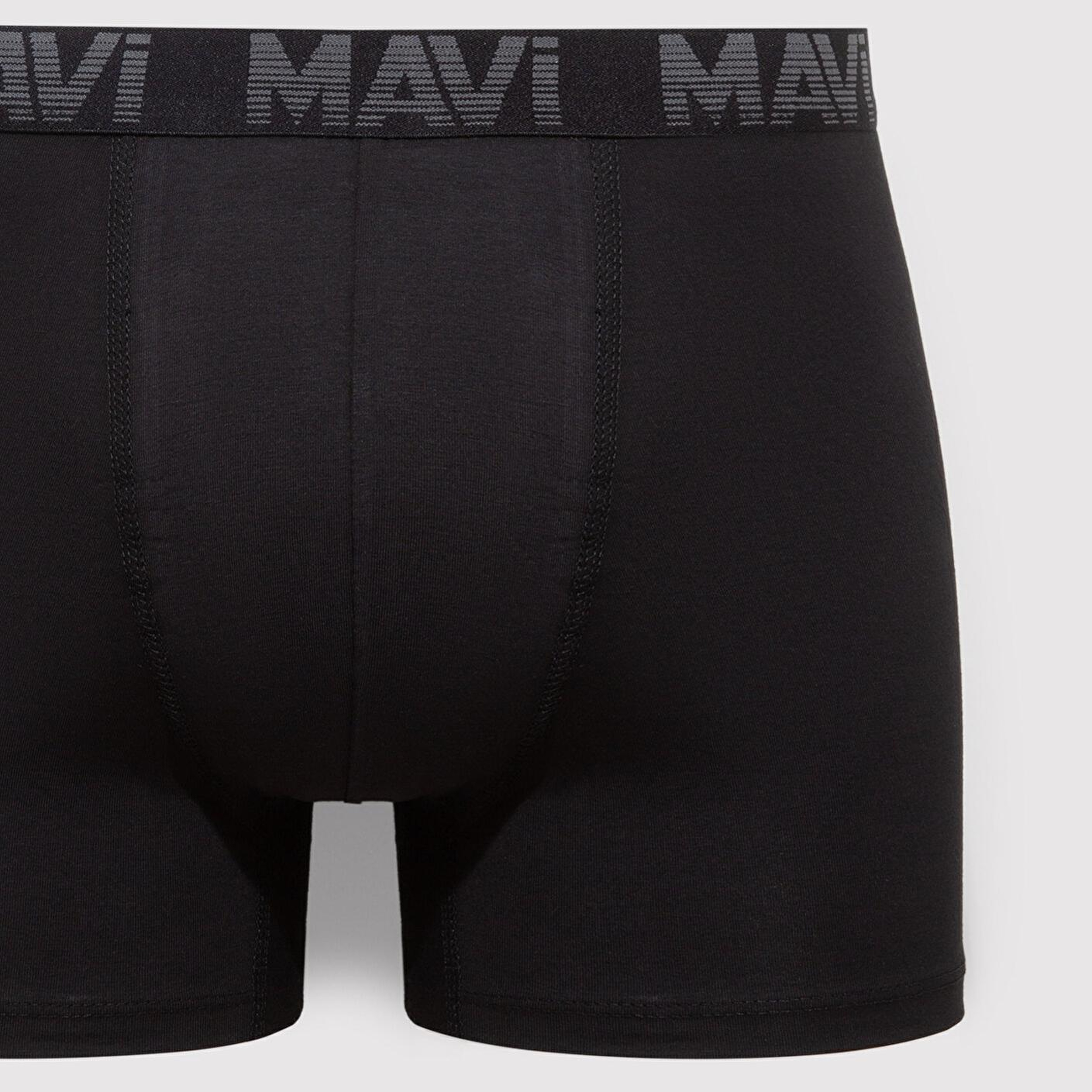Mavi 3lü Siyah Basic Boxer 0911504-900