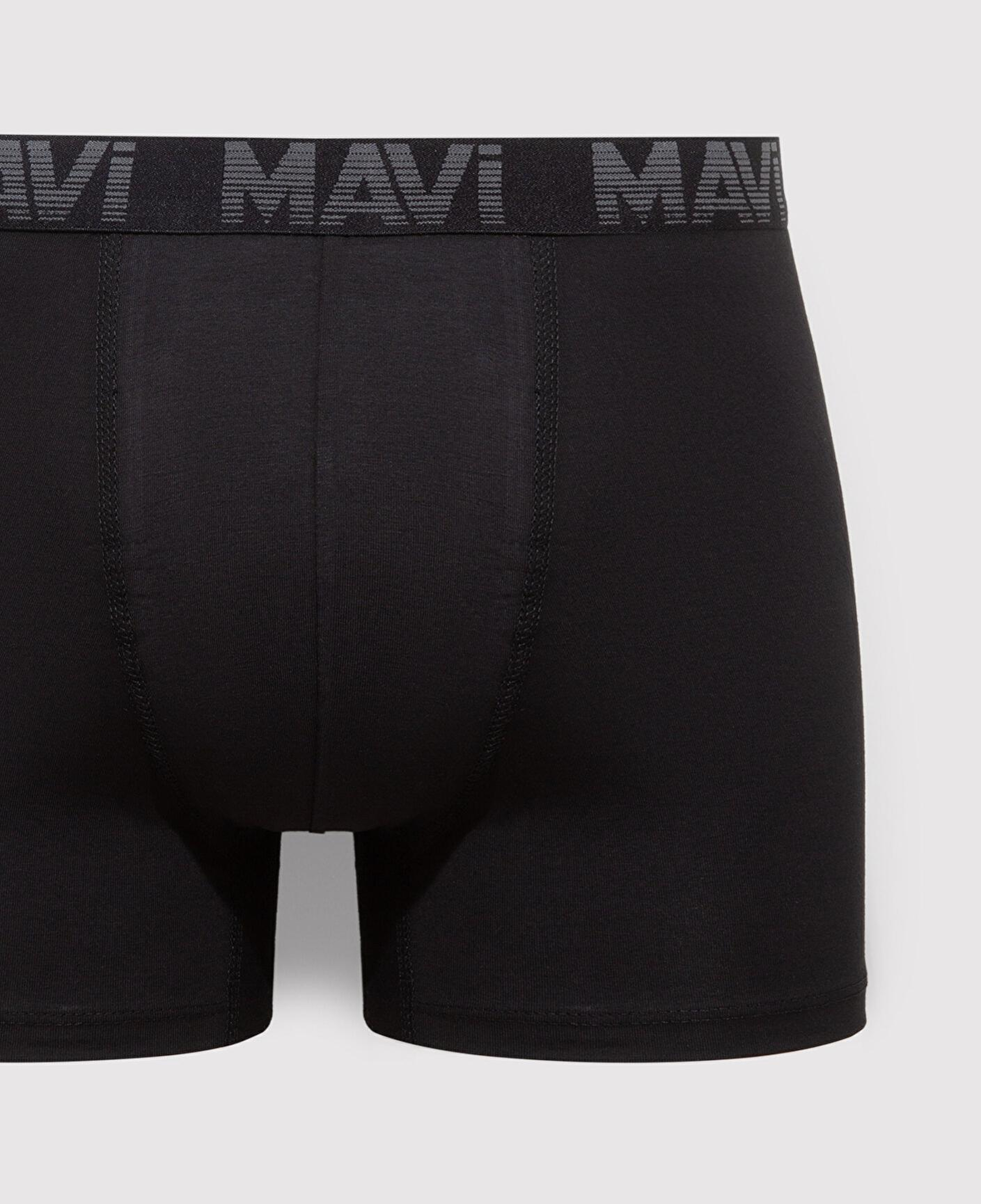 Mavi 3lü Siyah Basic Boxer 0911504-900