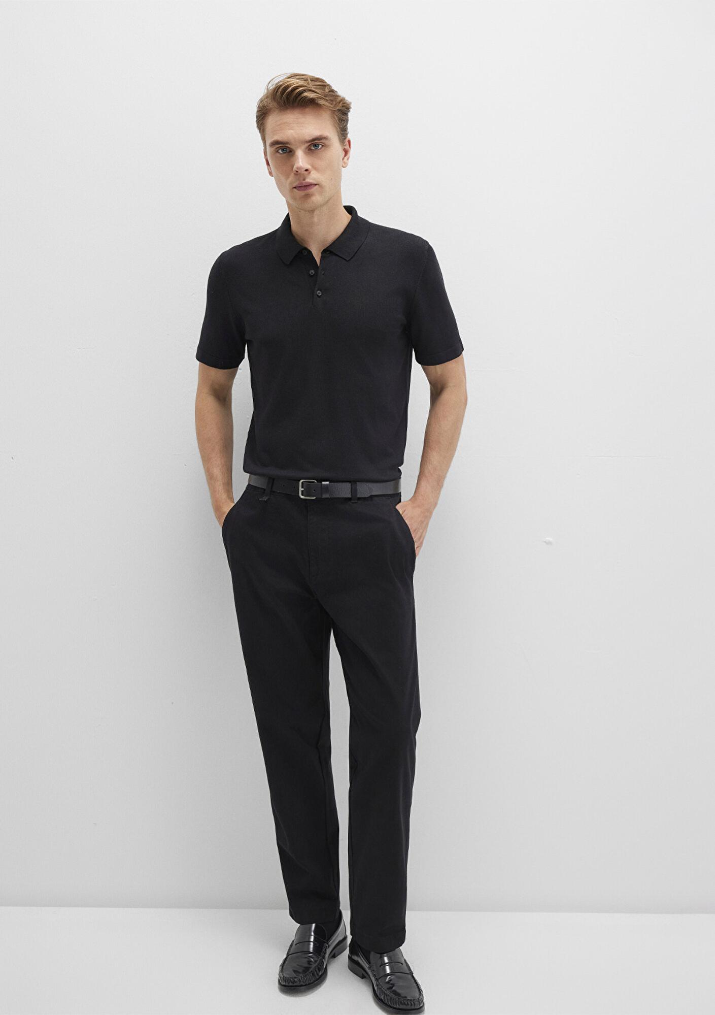 Mavi Mavi Black Siyah Triko Polo Fitted / Vücuda Oturan Kesim 0710249-900