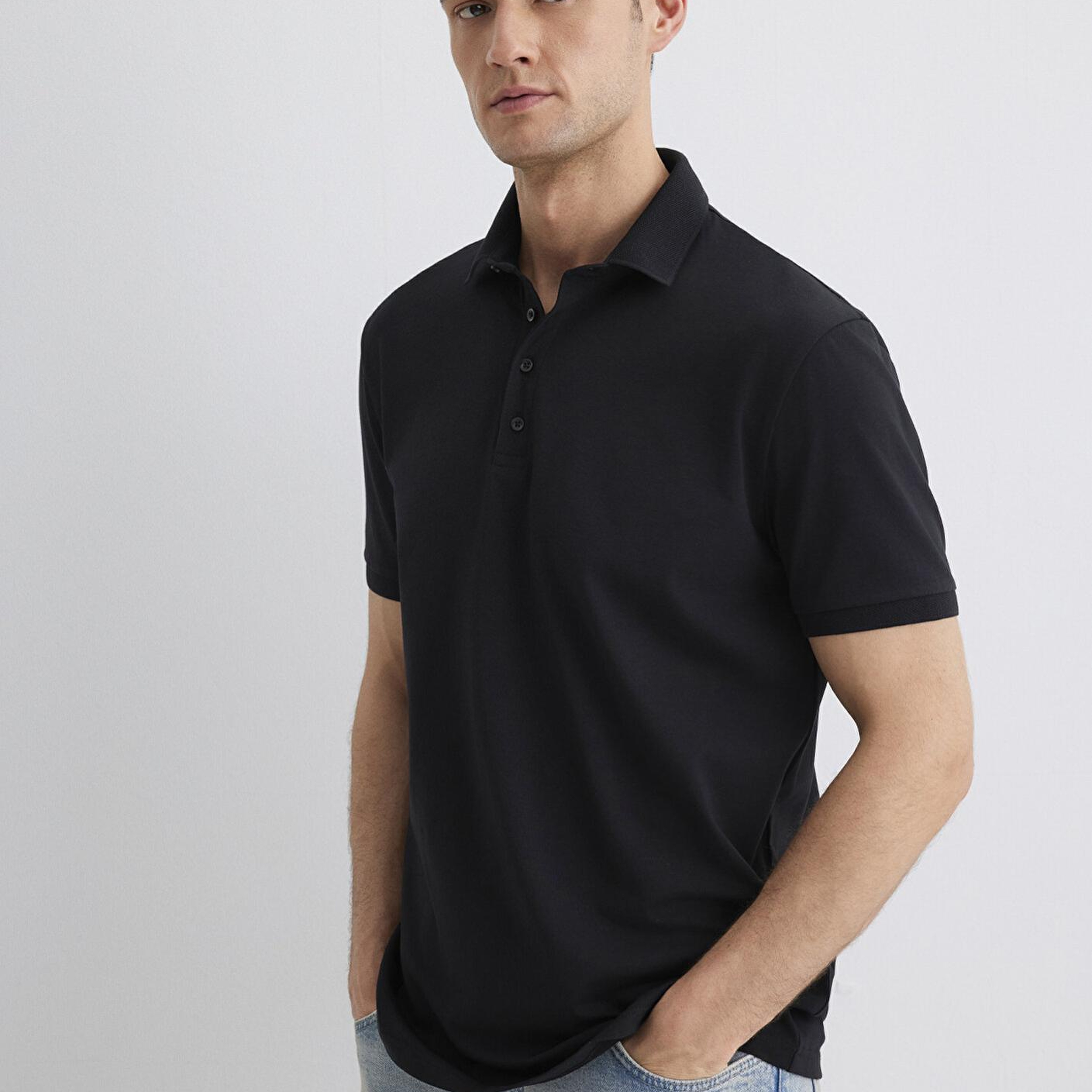 Mavi Siyah Polo Tişört Regular Fit / Normal Kesim 0612011-900