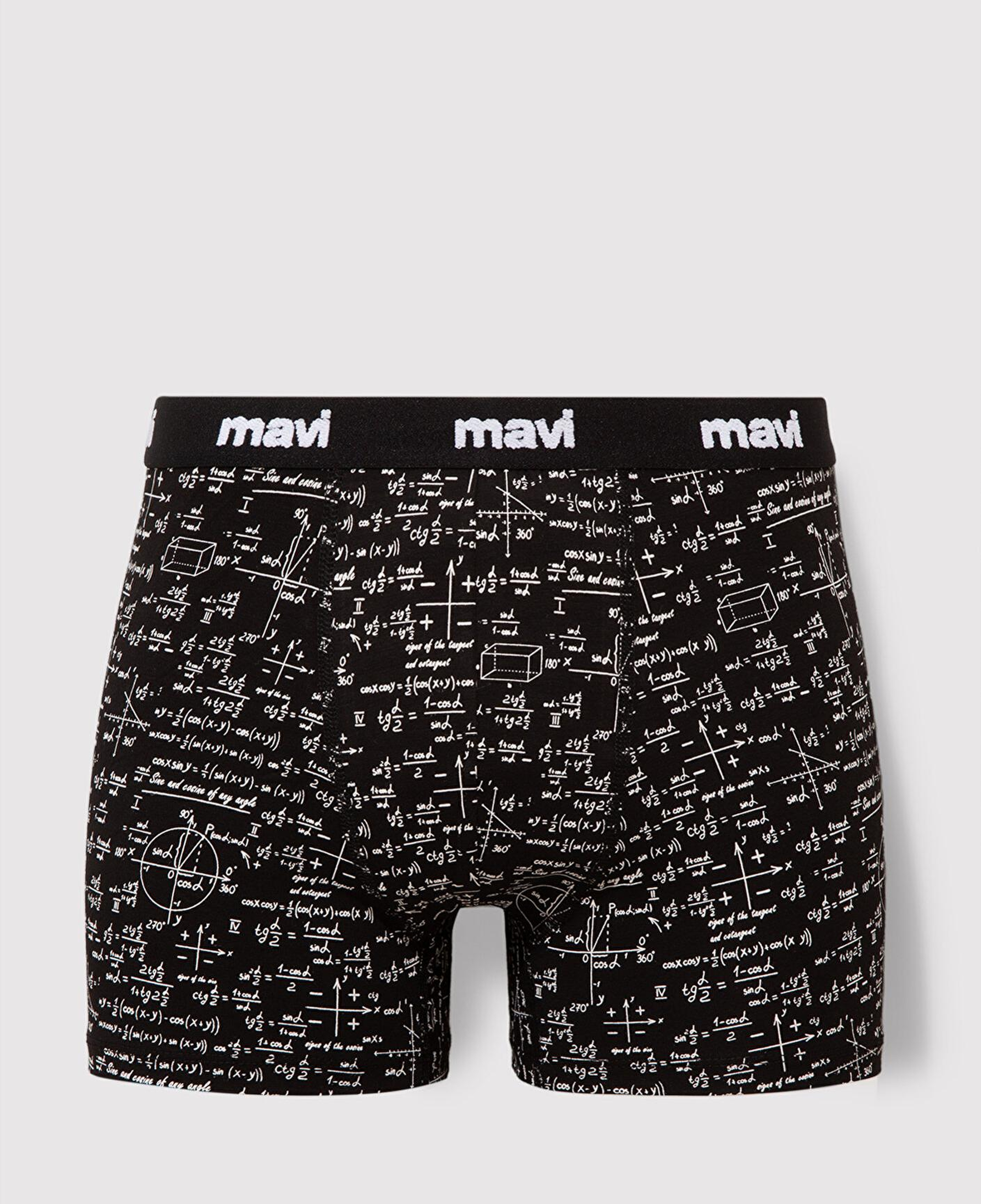 Mavi Baskılı Siyah Boxer 0910049-85857