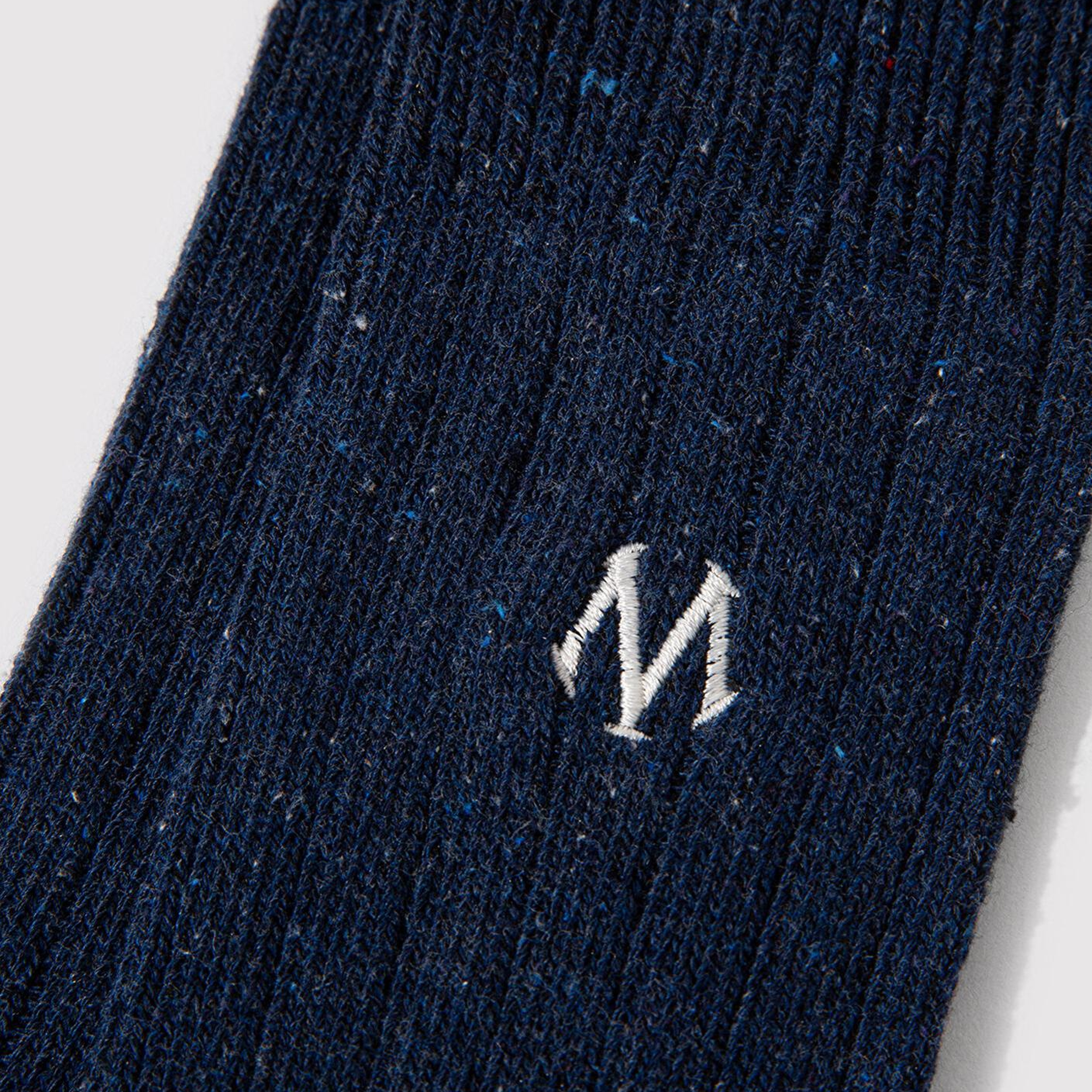 Mavi M Logo Nakışlı Lacivert Bot Çorabı 0911615-33950