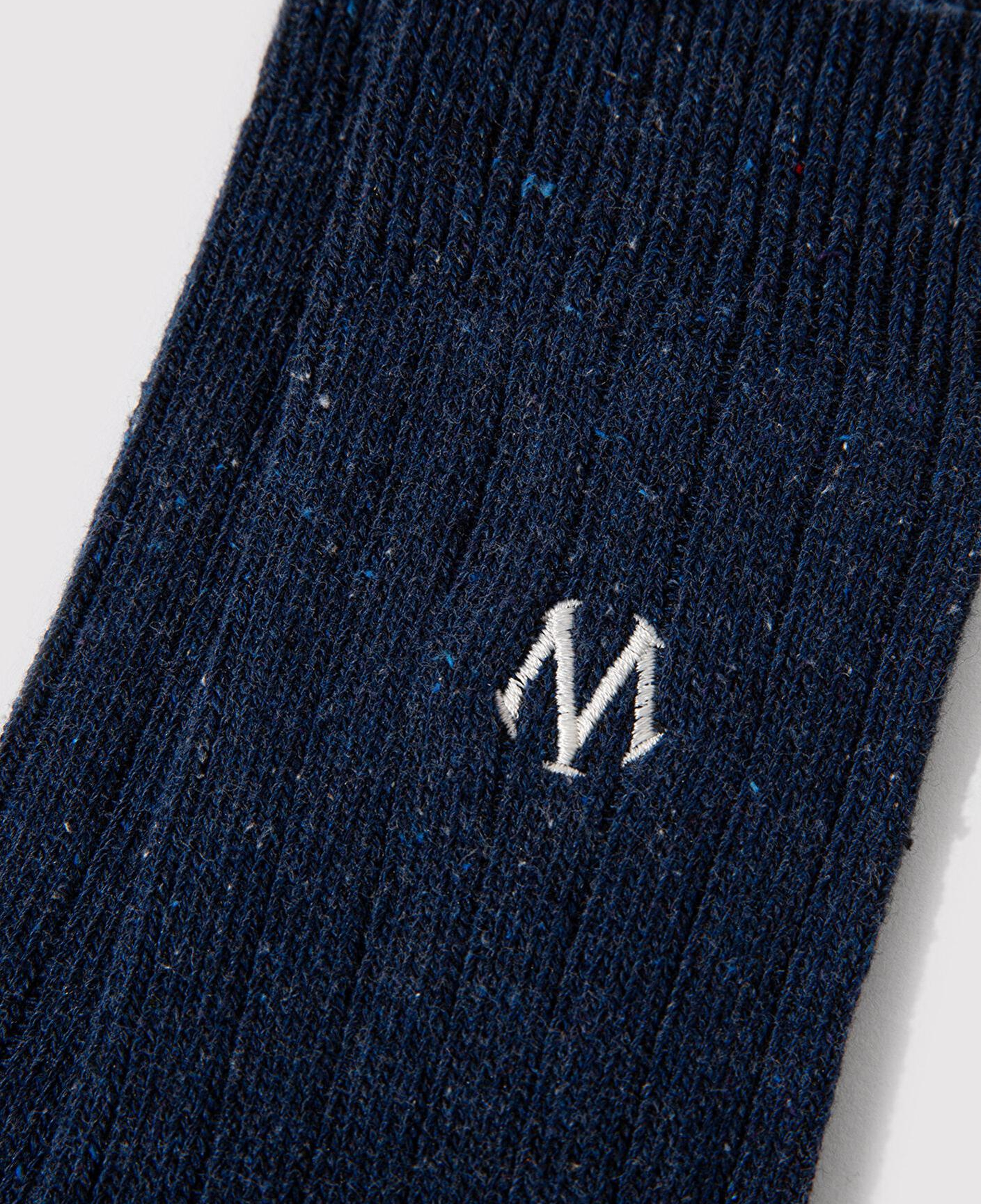 Mavi M Logo Nakışlı Lacivert Bot Çorabı 0911615-33950