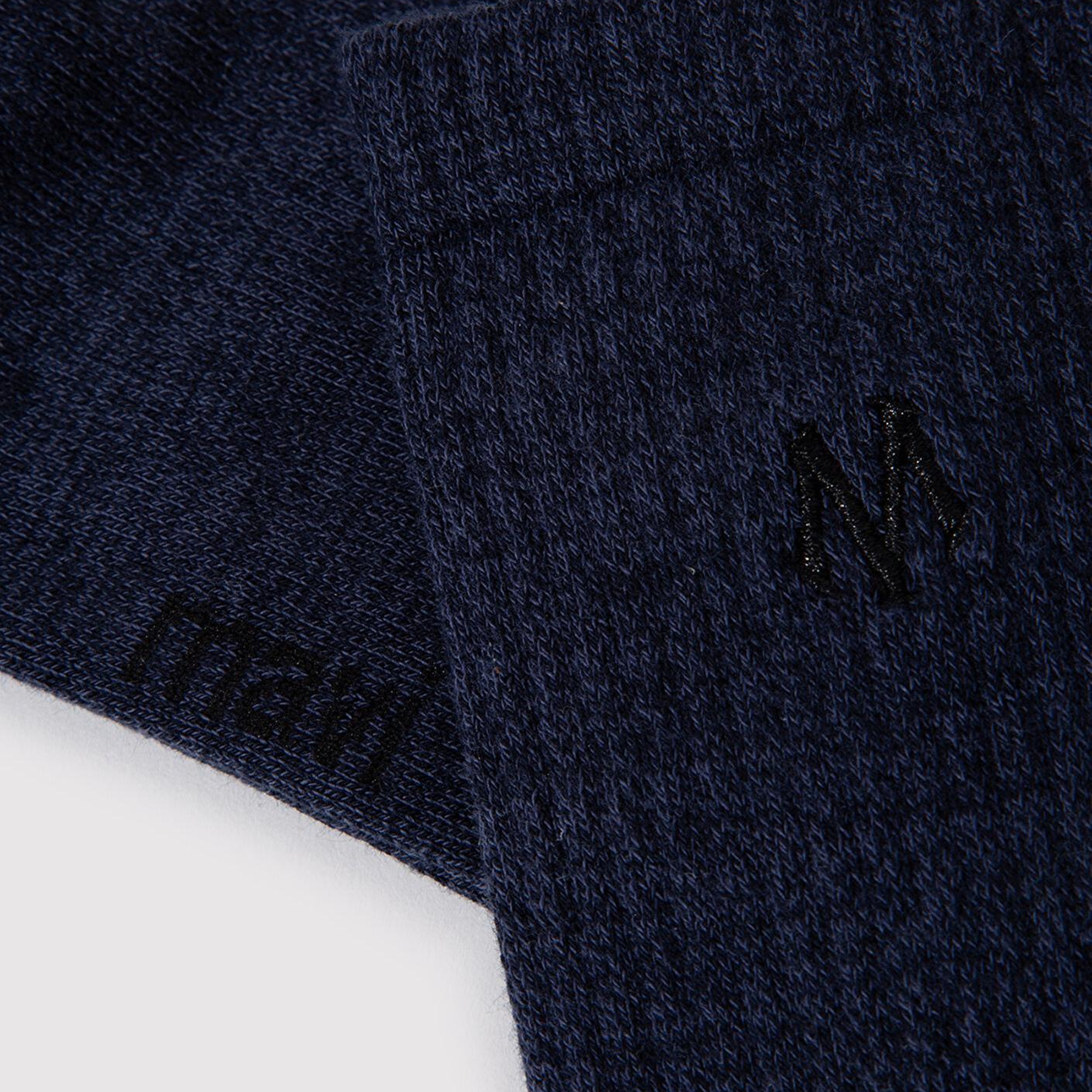 Mavi Mühür Logo Nakışlı Lacivert Soket Çorap 0911622-32184