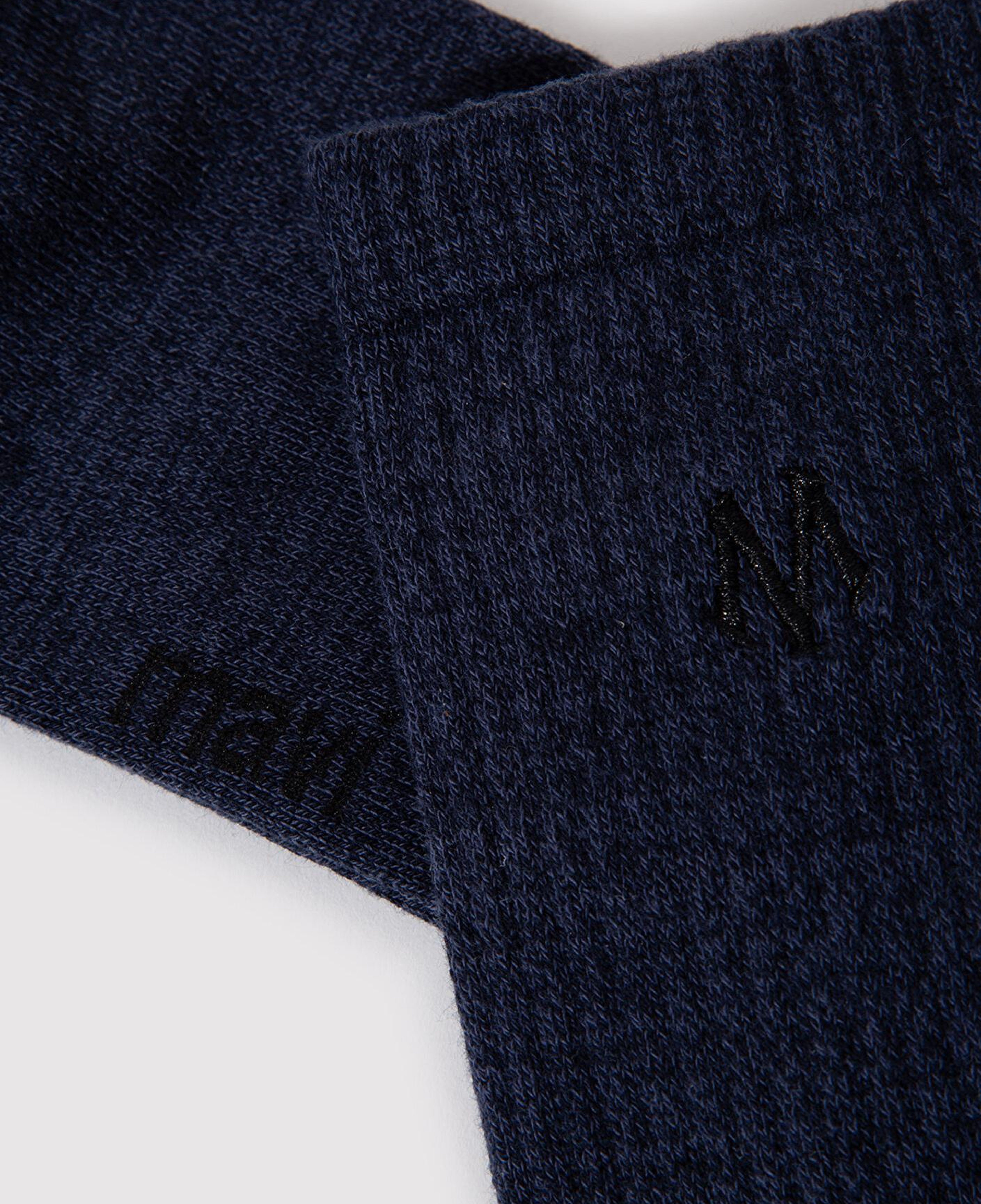 Mavi Mühür Logo Nakışlı Lacivert Soket Çorap 0911622-32184