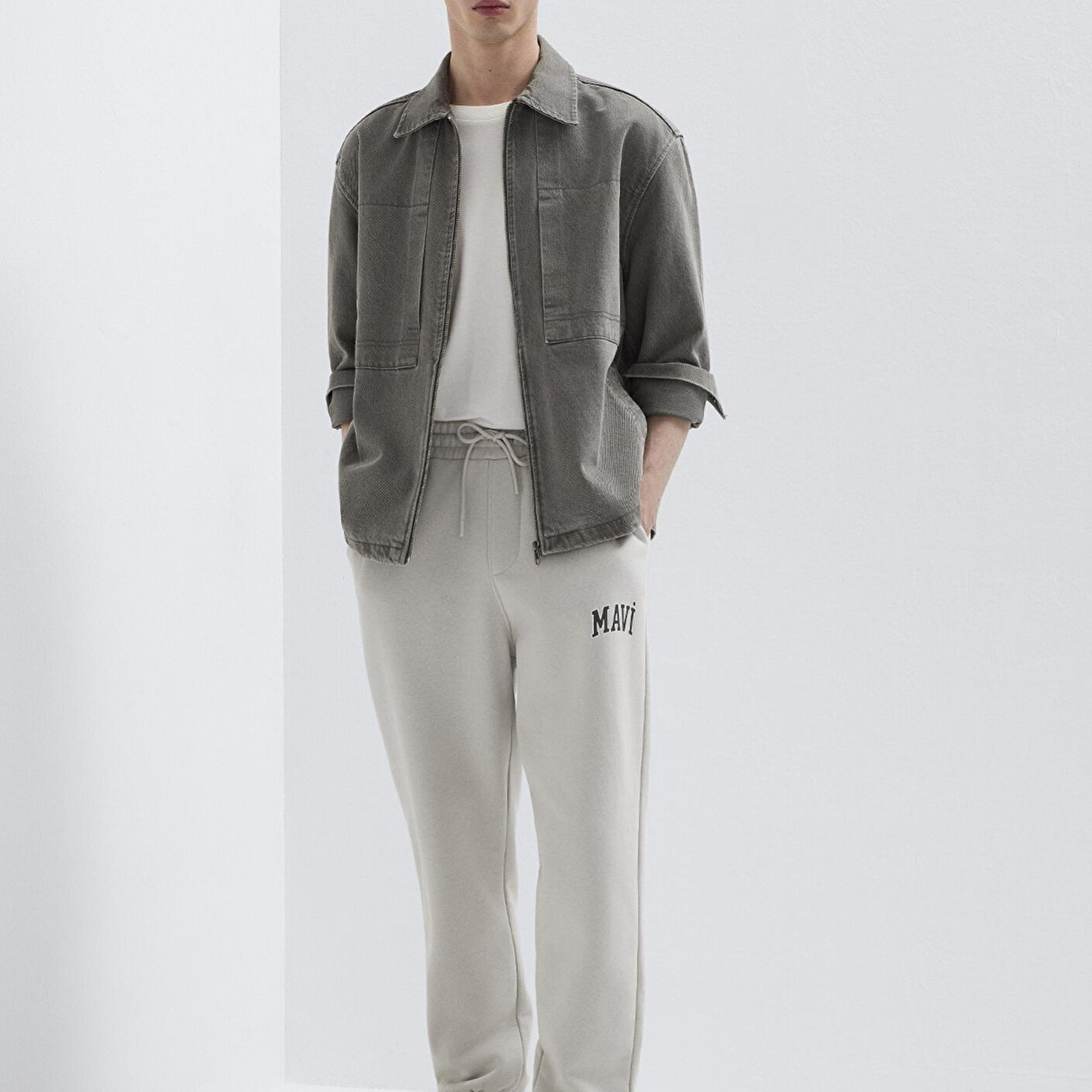 Mavi Mavi Logo Baskılı Gri Eşofman Altı 0010207-70074