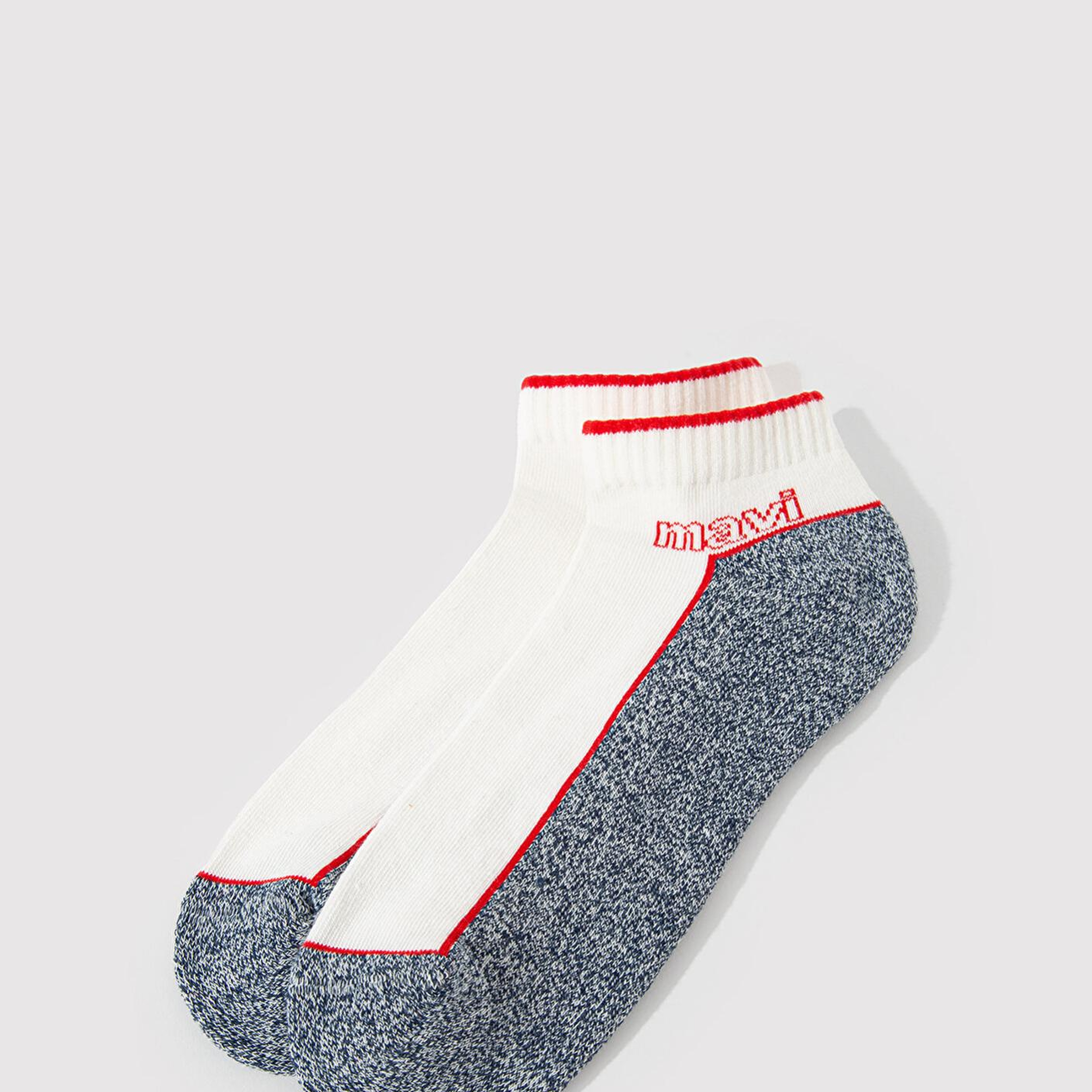 Mavi Mavi Logo Detaylı Beyaz Patik Çorap 0911604-620