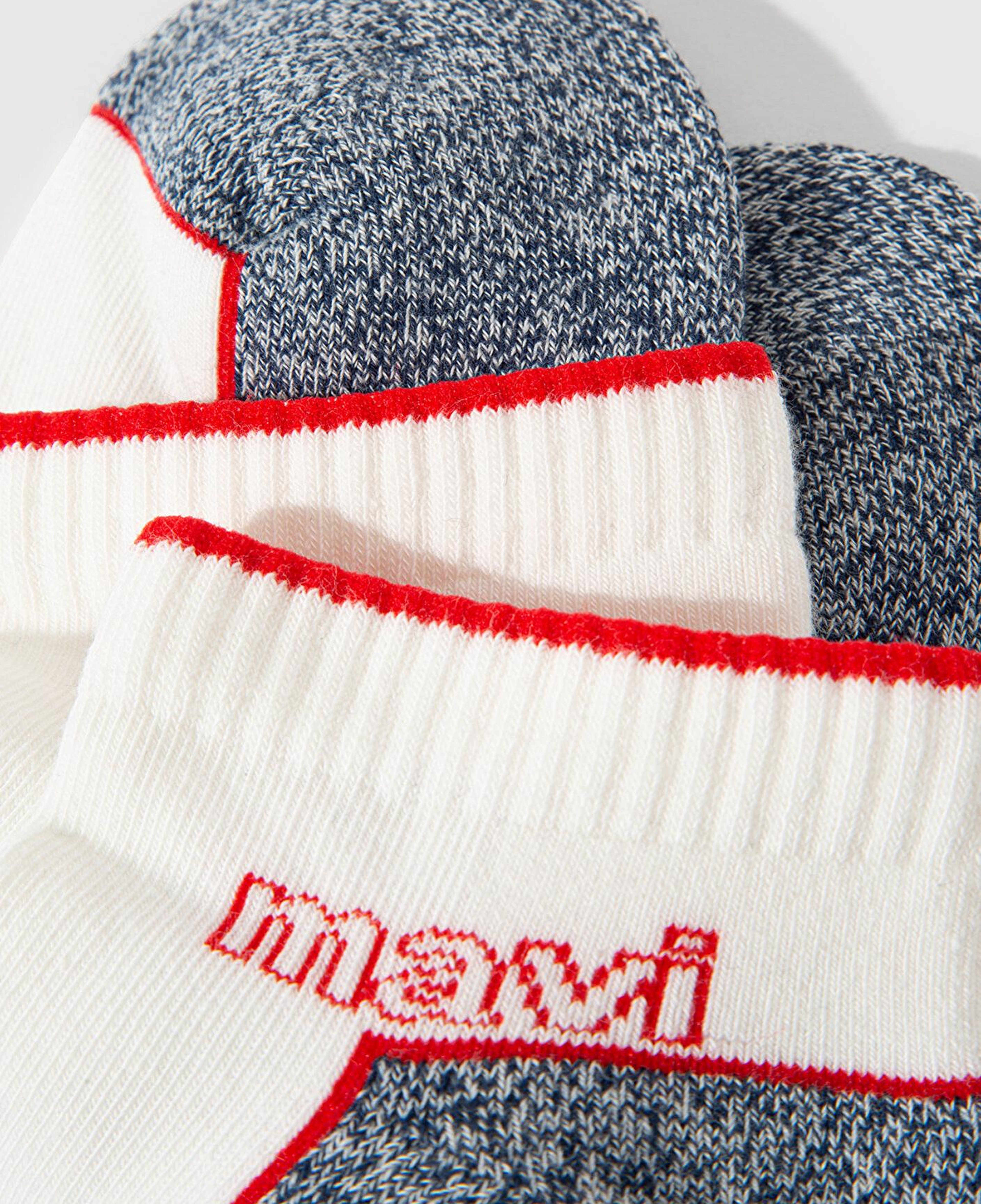 Mavi Mavi Logo Detaylı Beyaz Patik Çorap 0911604-620