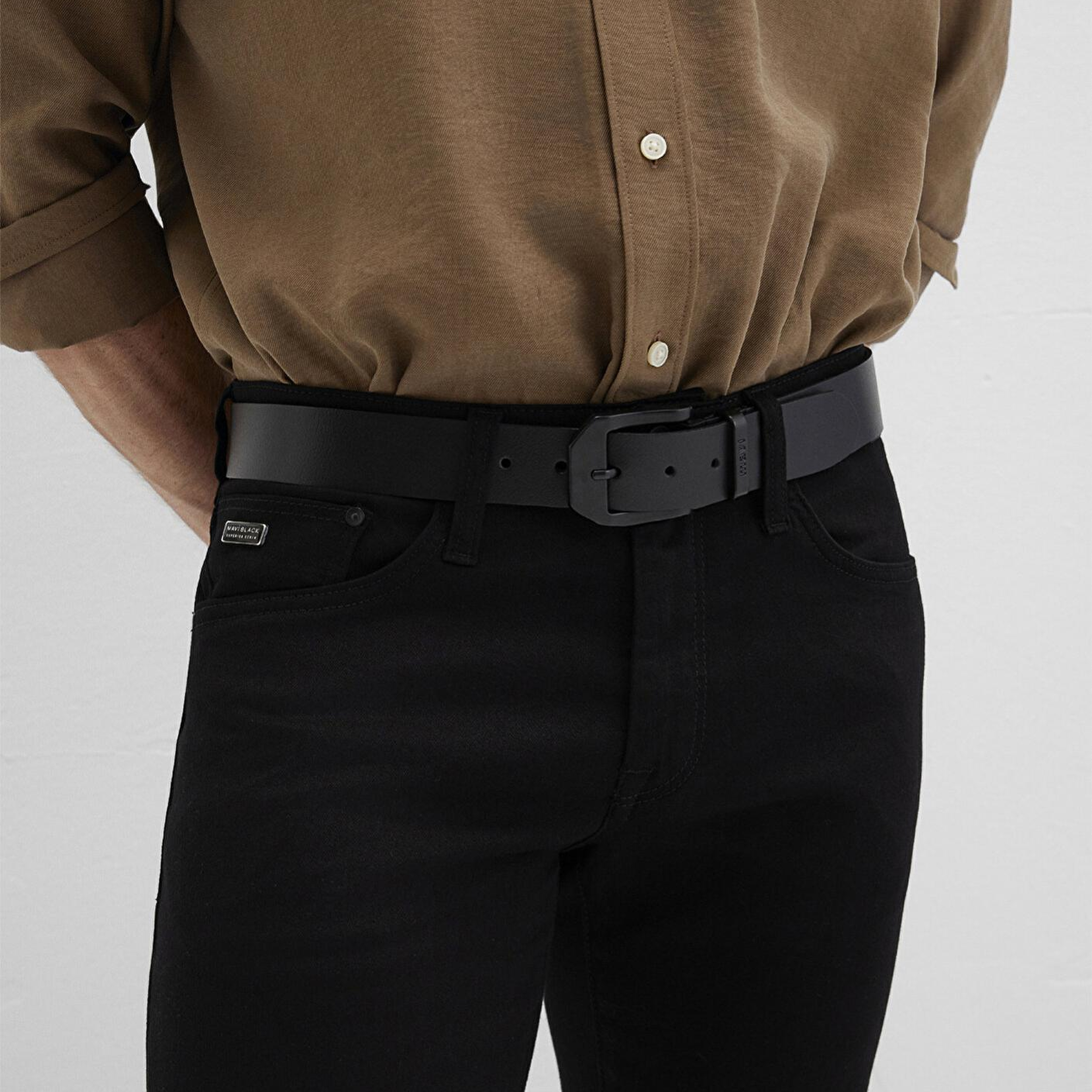 Mavi Siyah Deri Kemer 0911647-900