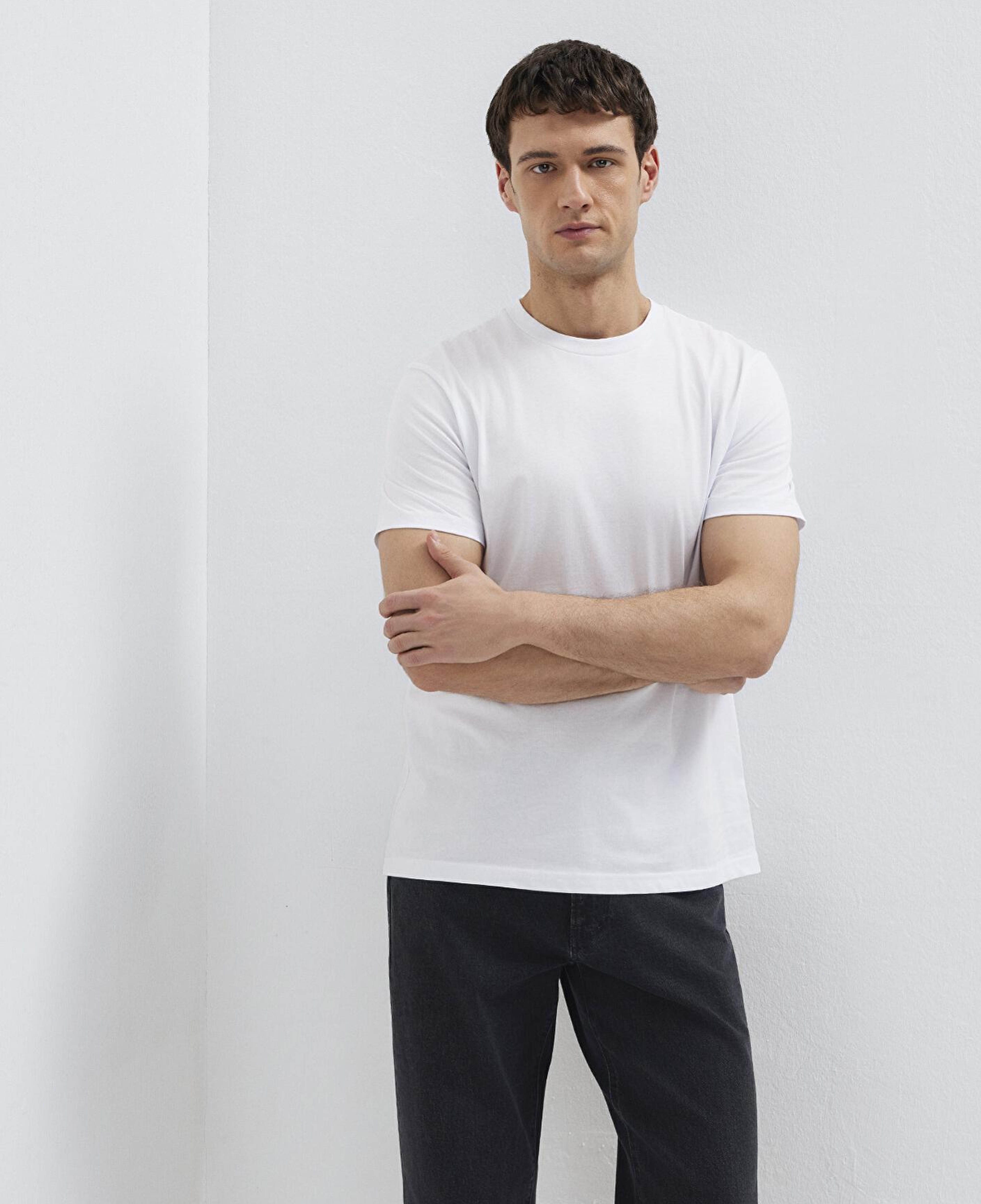 Mavi Organik Pamuk Beyaz Tişört Regular Fit / Normal Kesim 066483-620