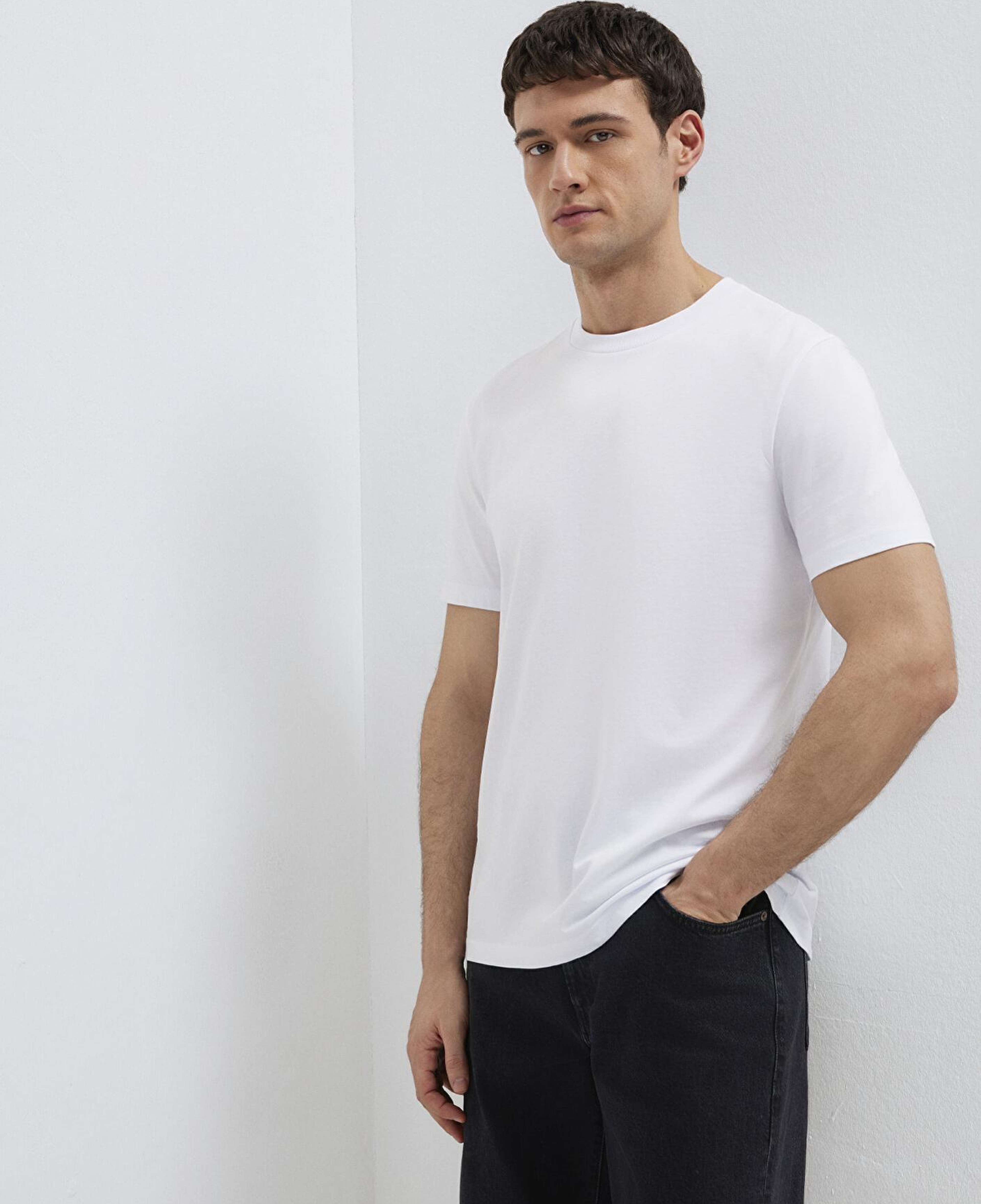 Mavi Organik Pamuk Beyaz Tişört Regular Fit / Normal Kesim 066483-620