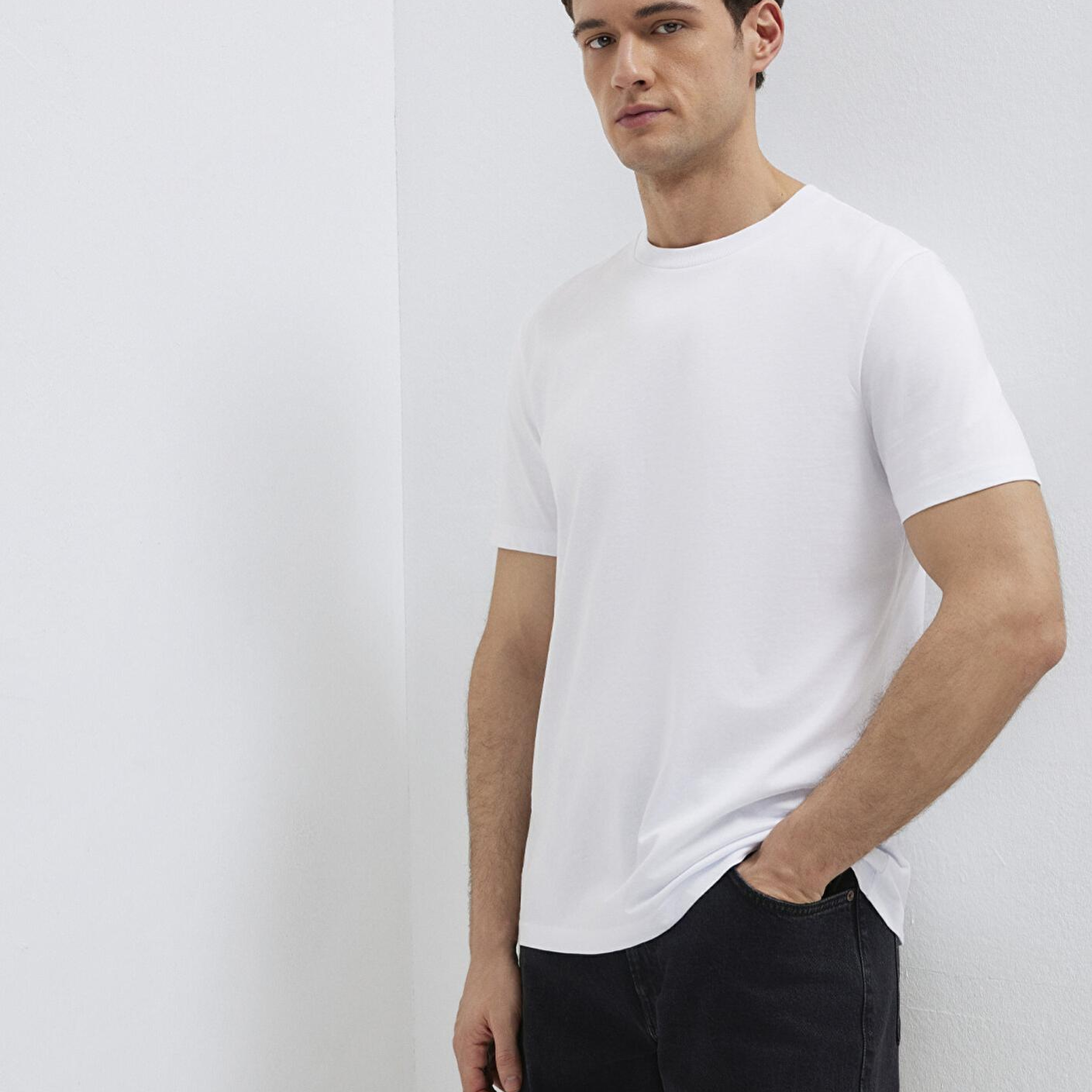 Mavi Organik Pamuk Beyaz Tişört Regular Fit / Normal Kesim 066483-620