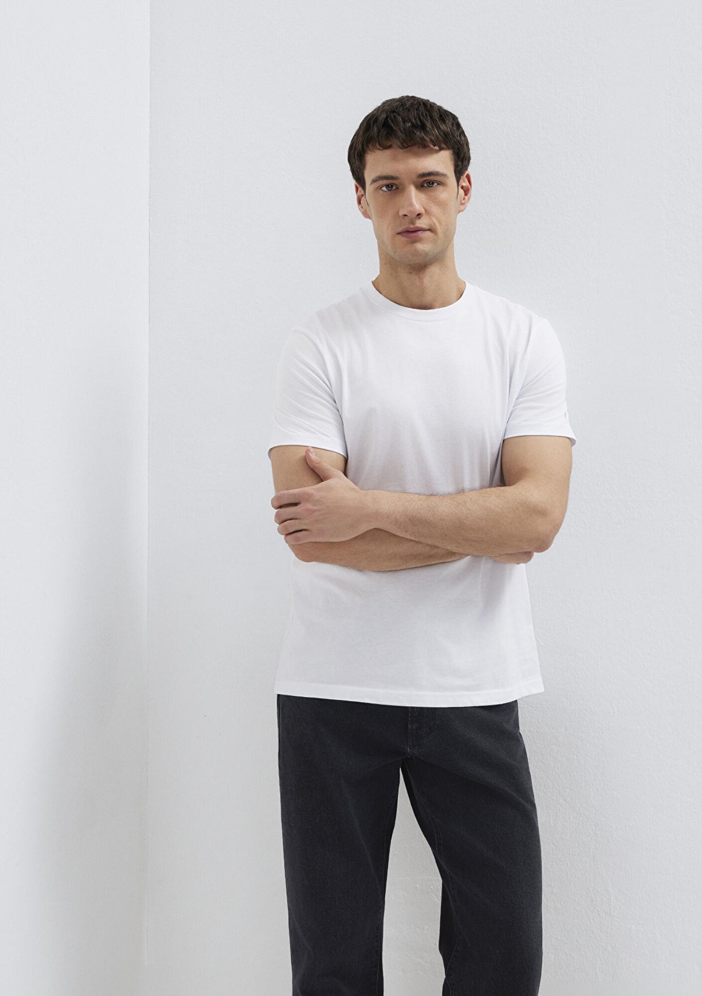 Mavi Organik Pamuk Beyaz Tişört Regular Fit / Normal Kesim 066483-620