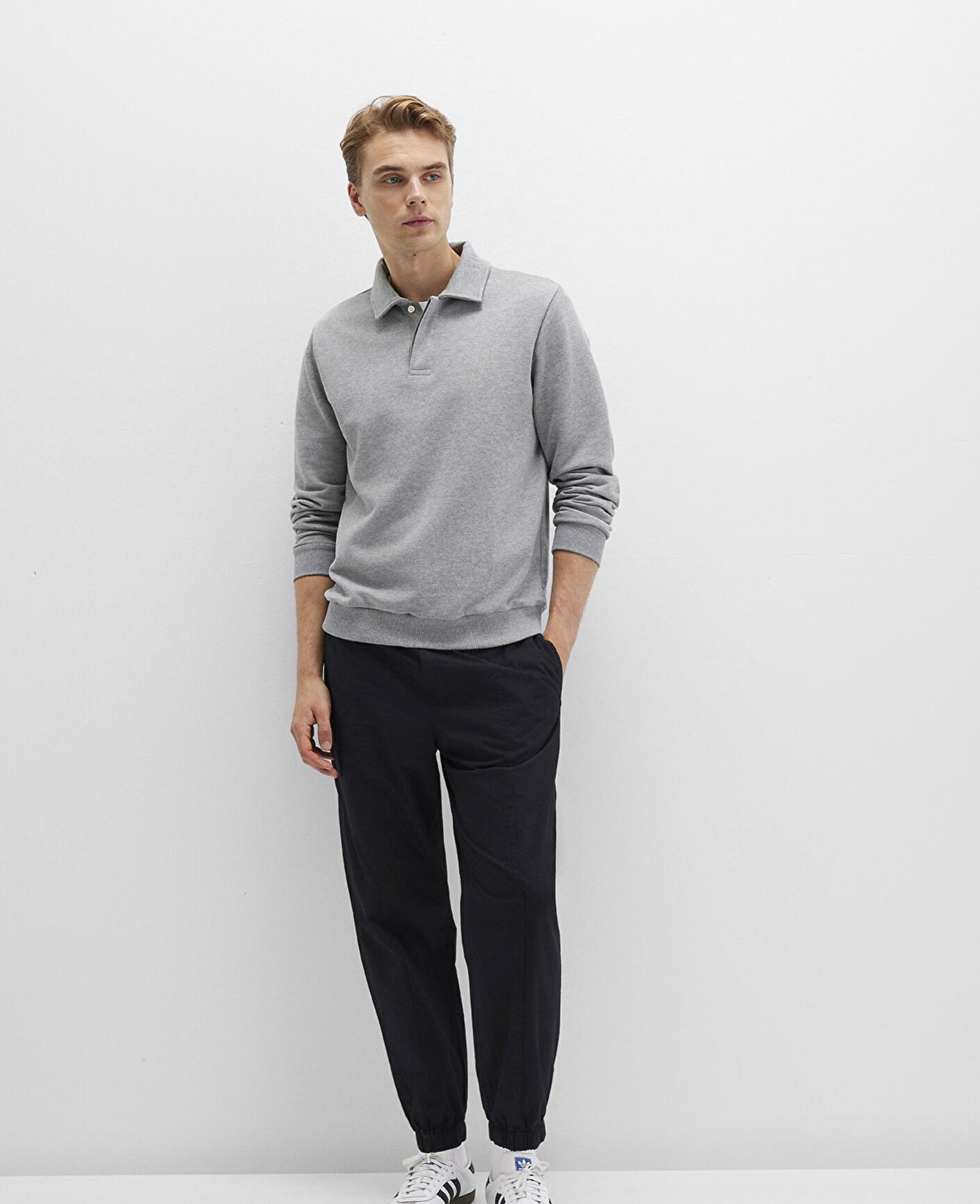 Mavi Beli Lastikli Siyah Jogger Pantolon 0010190-900