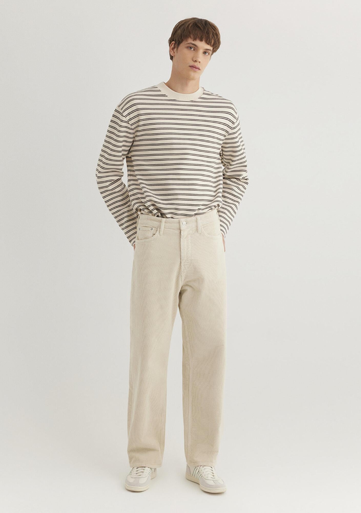 Mavi Atlanta Street Ekru Kadife Pantolon 0010305-89111