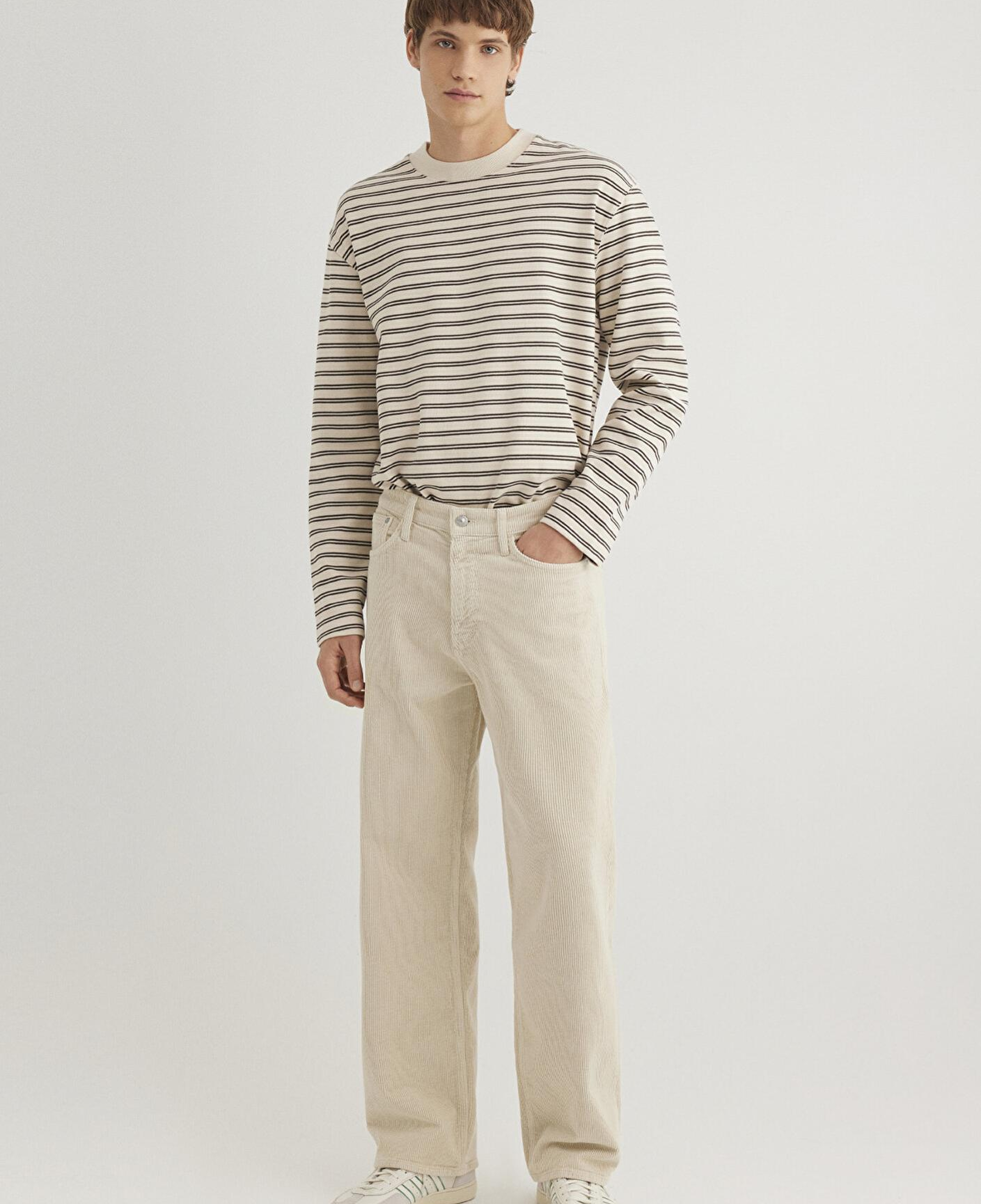 Mavi Atlanta Street Ekru Kadife Pantolon 0010305-89111