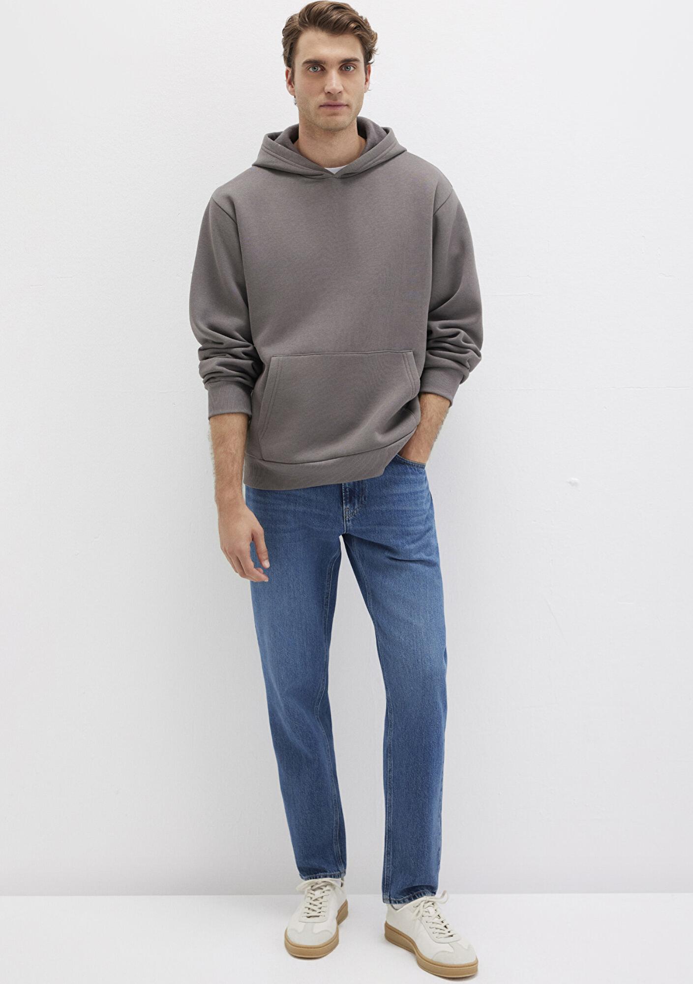 Mavi Kapüşonlu Antrasit Basic Sweatshirt 0S10275-70096